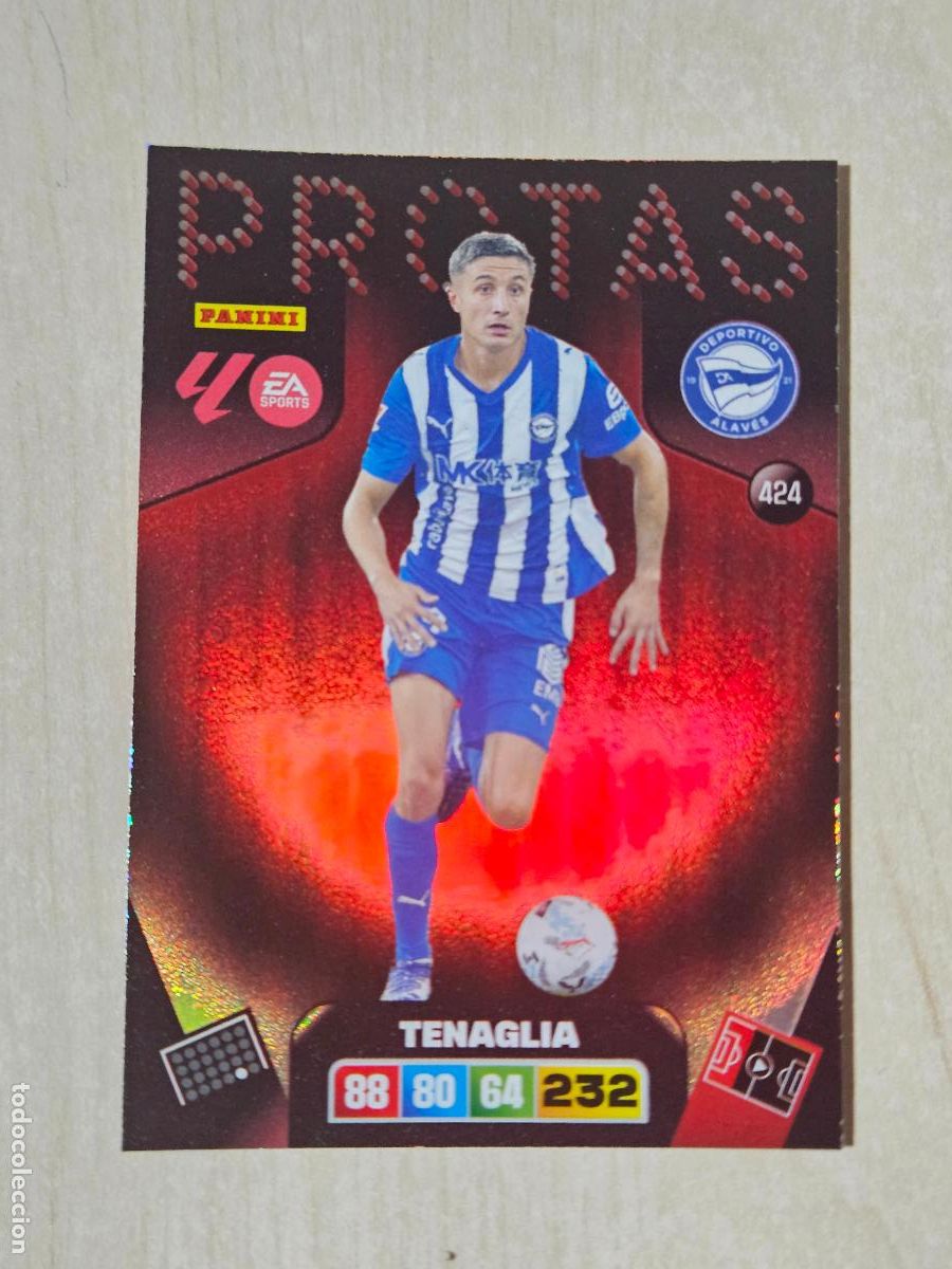 Cromos de F&uacute;tbol: FICHA N&ordm; 424 TENAGLIA - ADRENALYN 25 26 - PANINI 2025 - 26 - CROMO - PROTAS