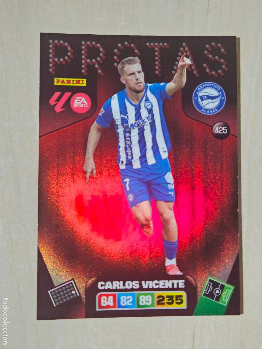 Cromos de F&uacute;tbol: FICHA N&ordm; 425 CARLOS VICENTE - ADRENALYN 25 26 - PANINI 2025 - 26 - CROMO - PROTAS