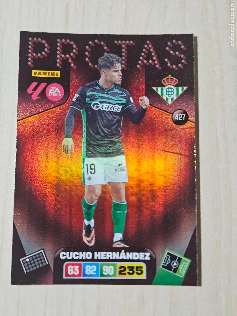 Cromos de F&uacute;tbol: FICHA N&ordm; 427 CUCHO HERNANDEZ - ADRENALYN 25 26 - PANINI 2025 - 26 - CROMO - PROTAS