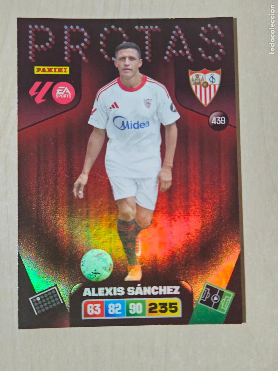 Cromos de Futebol: FICHA N&ordm; 439 ALEXIS SANCHEZ - ADRENALYN 25 26 - PANINI 2025 - 26 - CROMO - PROTAS