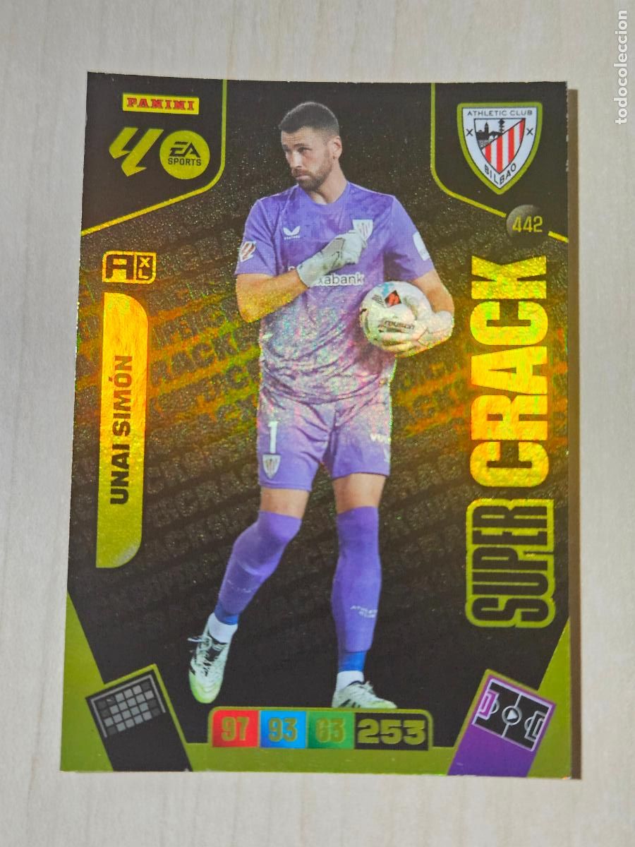 Cromos de F&uacute;tbol: FICHA N&ordm; 442 UNAI SIMON - ADRENALYN 25 26 - PANINI 2025 - 26 - CROMO - SUPER CRACK