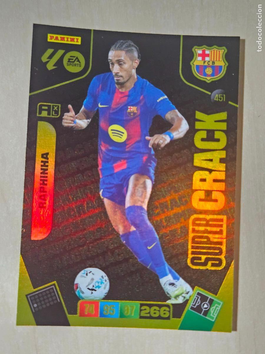 Figurine di Calcio: FICHA N&ordm; 451 RAPHINHA - ADRENALYN 25 26 - PANINI 2025 - 26 - CROMO - SUPER CRACK