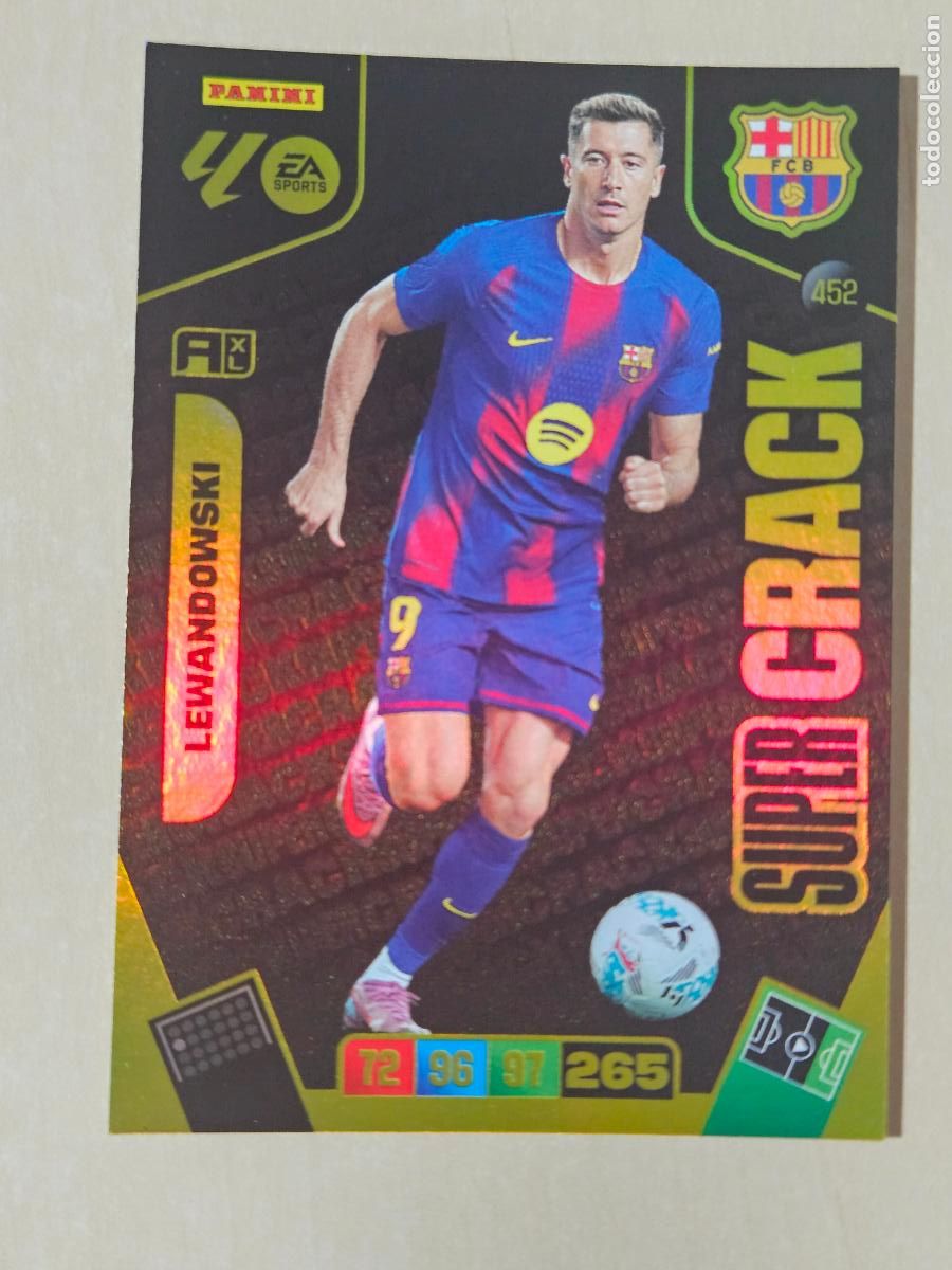 Figurine di Calcio: FICHA N&ordm; 452 LEWANDOWSKI - ADRENALYN 25 26 - PANINI 2025 - 26 - CROMO - SUPER CRACK