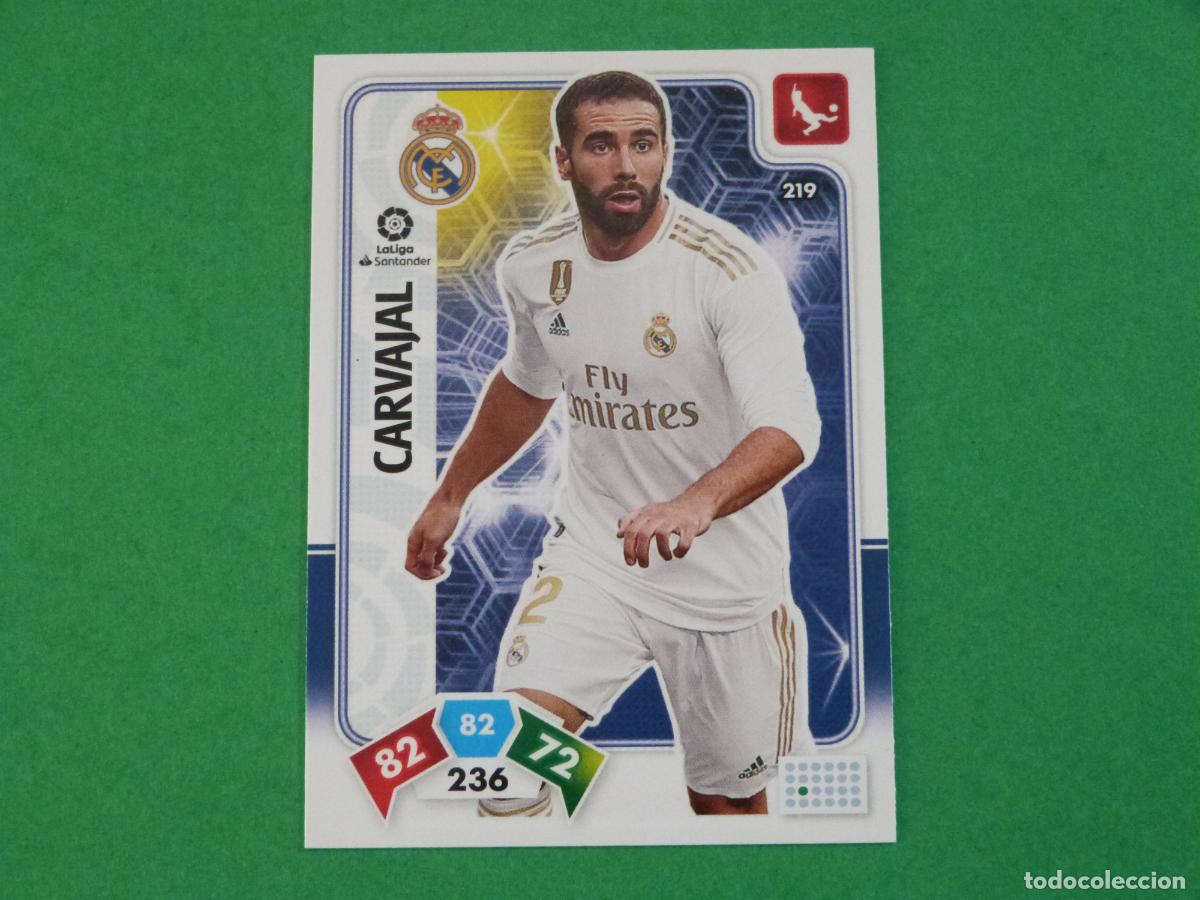 Figurine di Calcio: TRADING CARD FUTBOL CARVAJAL REAL MADRID C.F. N&ordm; 219 LIGA ADRENALYN XL 2019-2020/19-20 PANINI