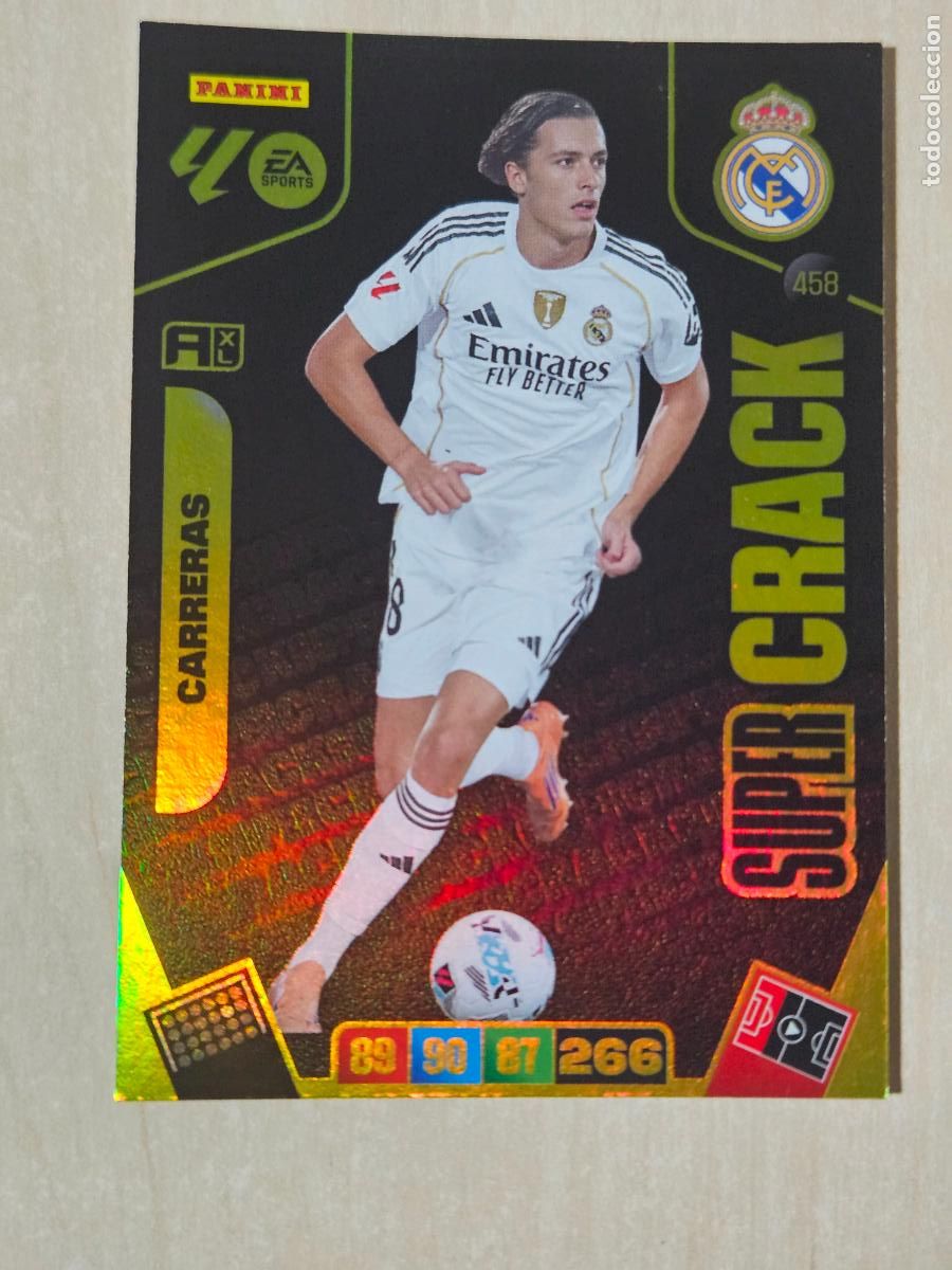Figurine di Calcio: FICHA N&ordm; 458 CARRERAS - ADRENALYN 25 26 - PANINI 2025 - 26 - CROMO - SUPER CRACK