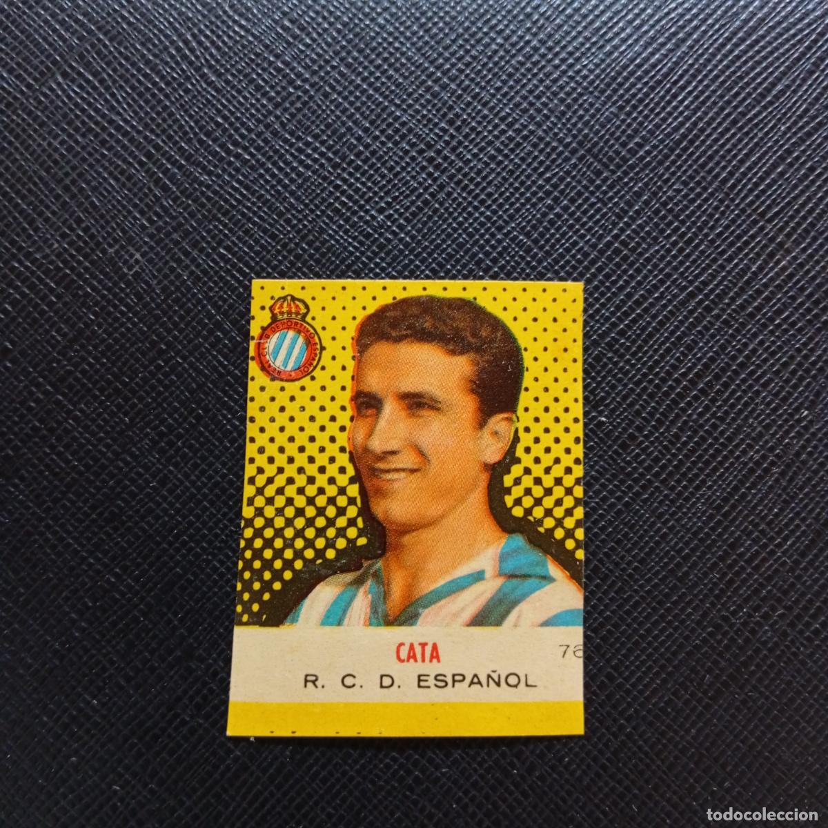 Cromos de F&uacute;tbol: 76 CATA ESPA&Ntilde;OL BRUGUERA CAMPEONES 1957 1958 CROMO FUTBOL 57 58 - DESPEGADO - A45 PG46