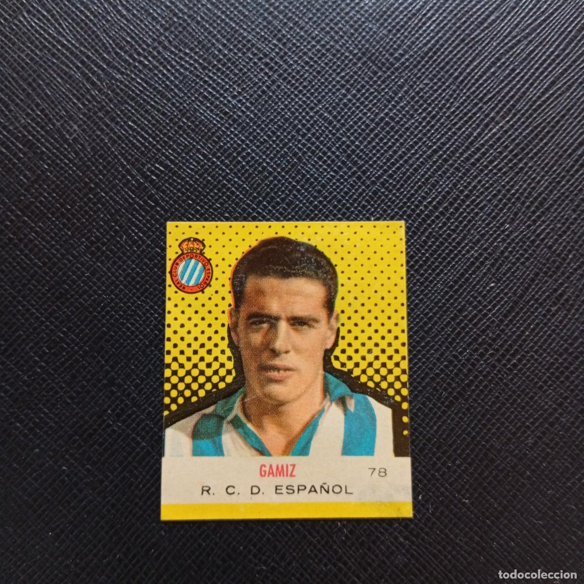 Cromos de F&uacute;tbol: 78 GAMIZ ESPA&Ntilde;OL BRUGUERA CAMPEONES 1957 1958 CROMO FUTBOL 57 58 - DESPEGADO - A45 PG46