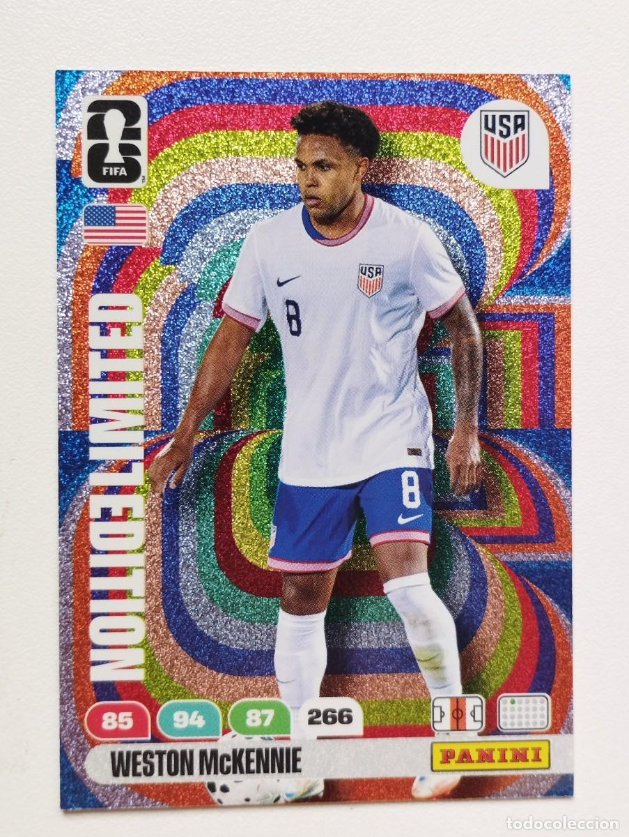 Cromos de f&uacute;tbol: CROMO CARD ADRENALYN MUNDIAL WORLD CUP 2026 LIMITED EDITION WESTON McKENNIUE USA ESTADOS UNIDOS