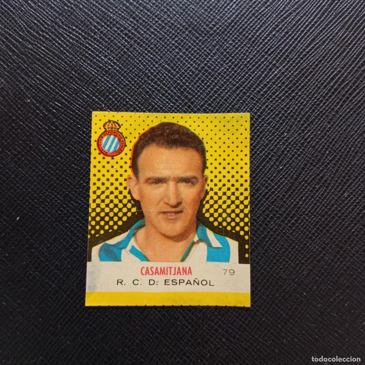 Cromos de Futebol: 79 CASAMITJANA ESPA&Ntilde;OL BRUGUERA CAMPEONES 1957 1958 CROMO FUTBOL 57 58 - DESPEGADO - A45 PG48