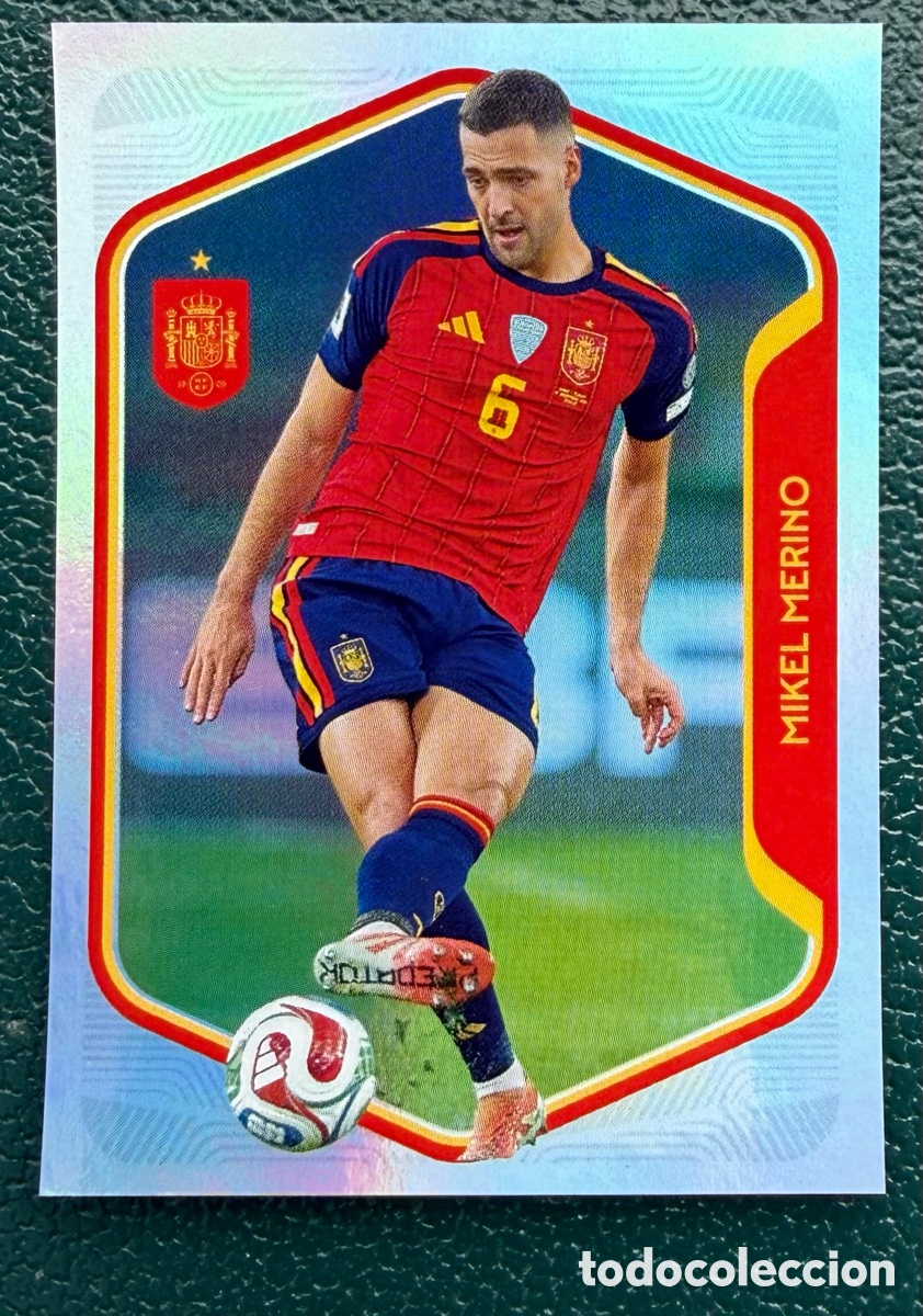 Figurine di Calcio: 42 MIKEL MERINO COLECCI&Oacute;N OFICIAL DE LA SELECCI&Oacute;N ESPA&Ntilde;OLA 2026 CARREFOUR PANINI ESPA&Ntilde;A