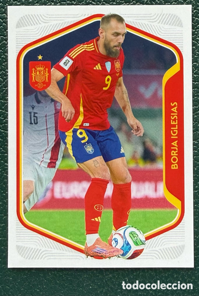 Figurine di Calcio: 56 BORJA IGLESIAS COLECCI&Oacute;N OFICIAL DE LA SELECCI&Oacute;N ESPA&Ntilde;OLA 2026 CARREFOUR PANINI ESPA&Ntilde;A