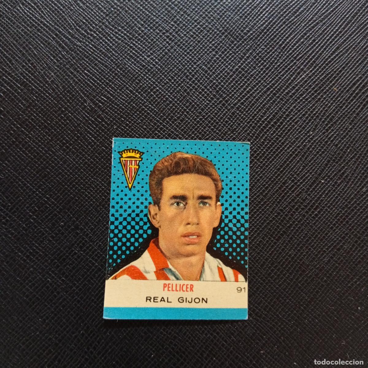 Cromos de F&uacute;tbol: 91 PELLICER SPORTING GIJON BRUGUERA CAMPEONES 1957 1958 CROMO FUTBOL 57 58 - DESPEGADO - A45 PG56