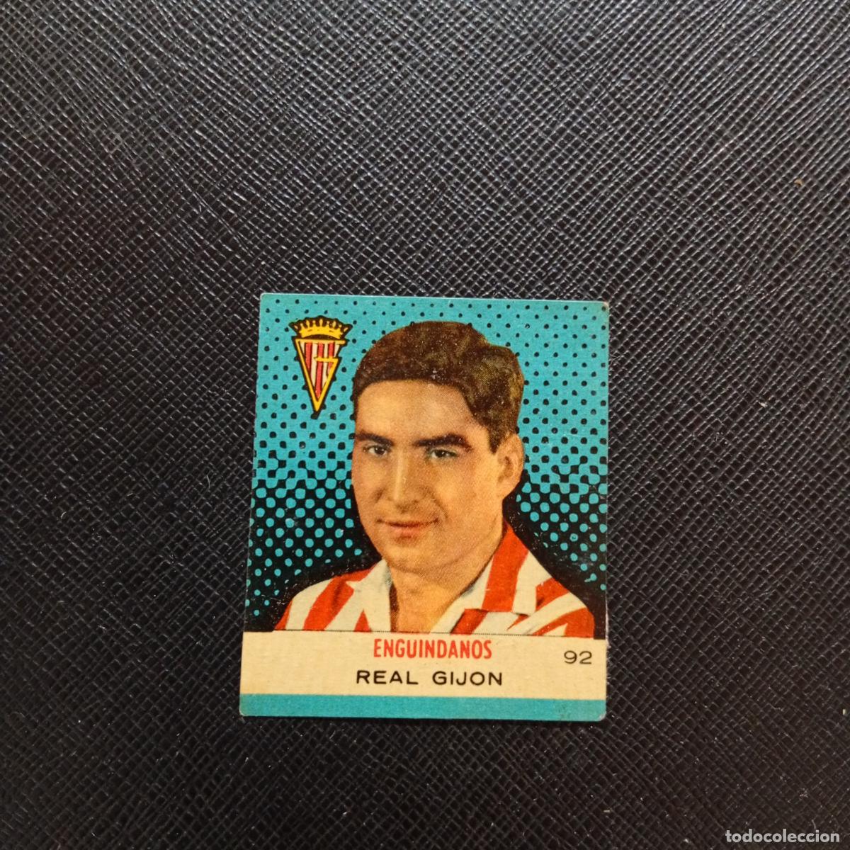 Cromos de F&uacute;tbol: 92 ENGUINDANOS SPORTING GIJON BRUGUERA CAMPEONES 1957 1958 CROMO FUTBOL 57 58 - DESPEGADO - A44 PG46