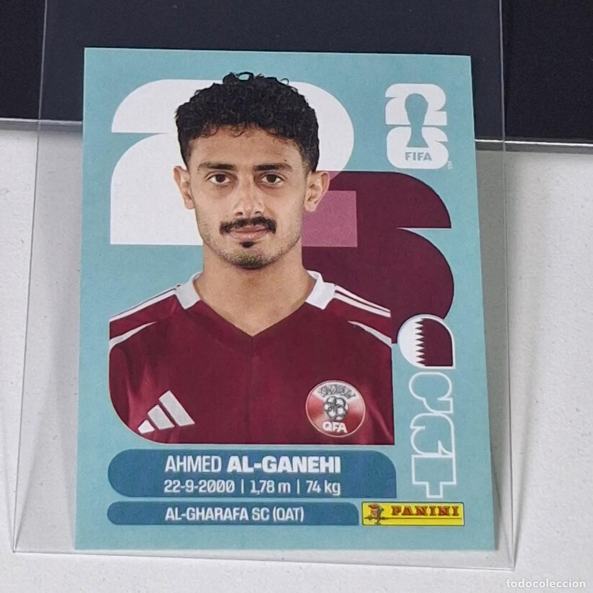 Cromos de F&uacute;tbol: B18 QAT19 AHMED AL GANEHI 19 QATAR CATAR QAT MUNDIAL FIFA WORLD CUP 2026 STICKER PANINI