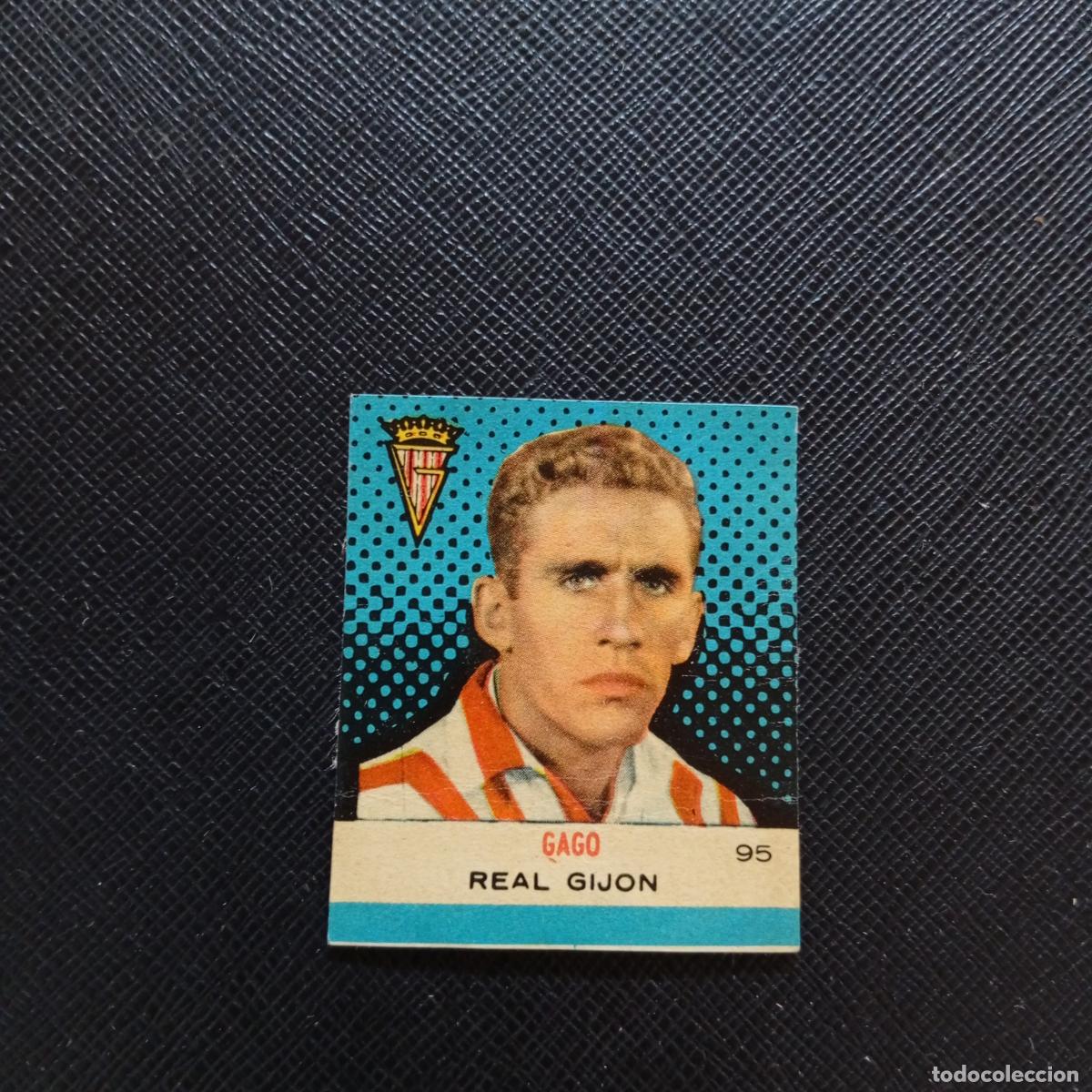 Cromos de F&uacute;tbol: 95 GAGO SPORTING GIJON BRUGUERA CAMPEONES 1957 1958 CROMO FUTBOL 57 58 - DESPEGADO - A44 PG91