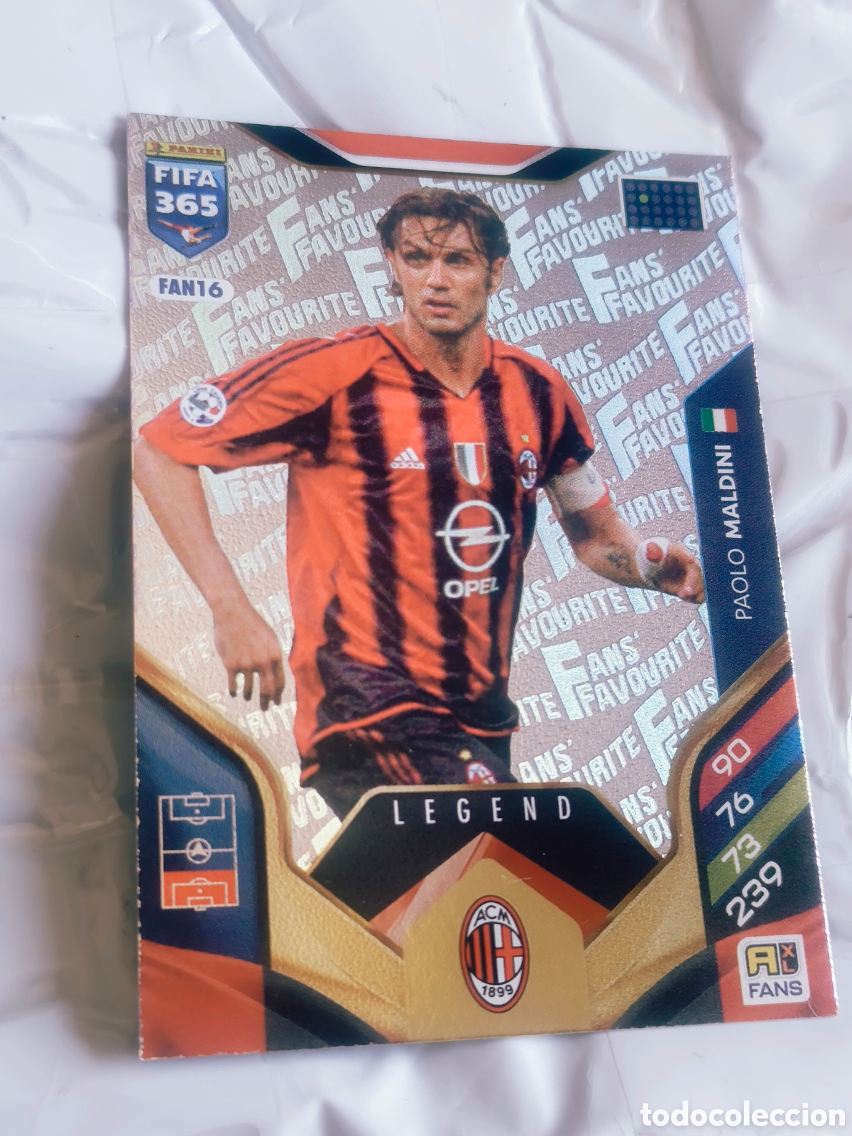 Cromos de F&uacute;tbol: Carta Paolo Maldini - LEGEND / Fans' Favourite - FIFA 365 2026 Adrenalyn XL - AC Milan