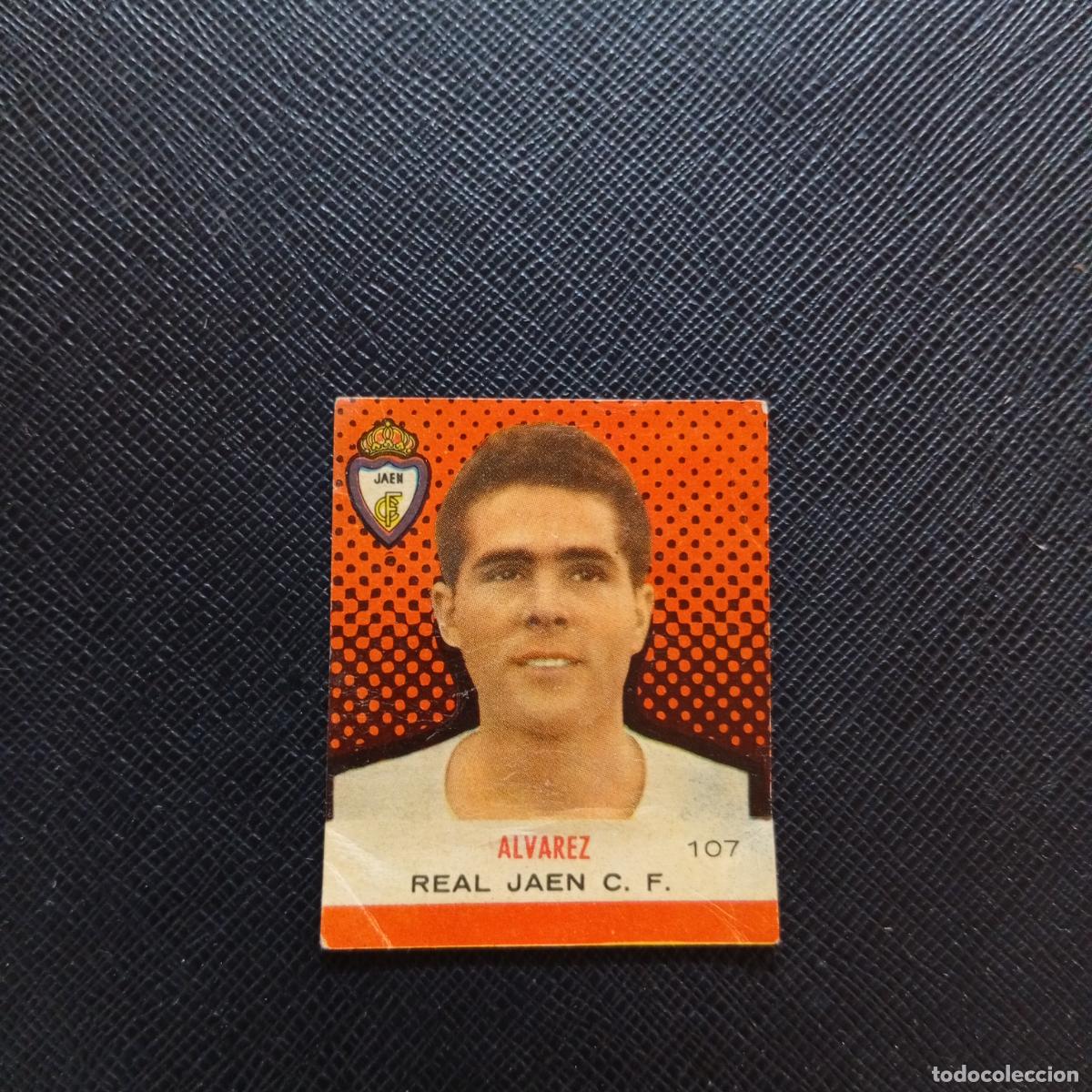 Cromos de F&uacute;tbol: 107 ALVAREZ JAEN BRUGUERA CAMPEONES 1957 1958 CROMO FUTBOL 57 58 - DESPEGADO - A44 PG136