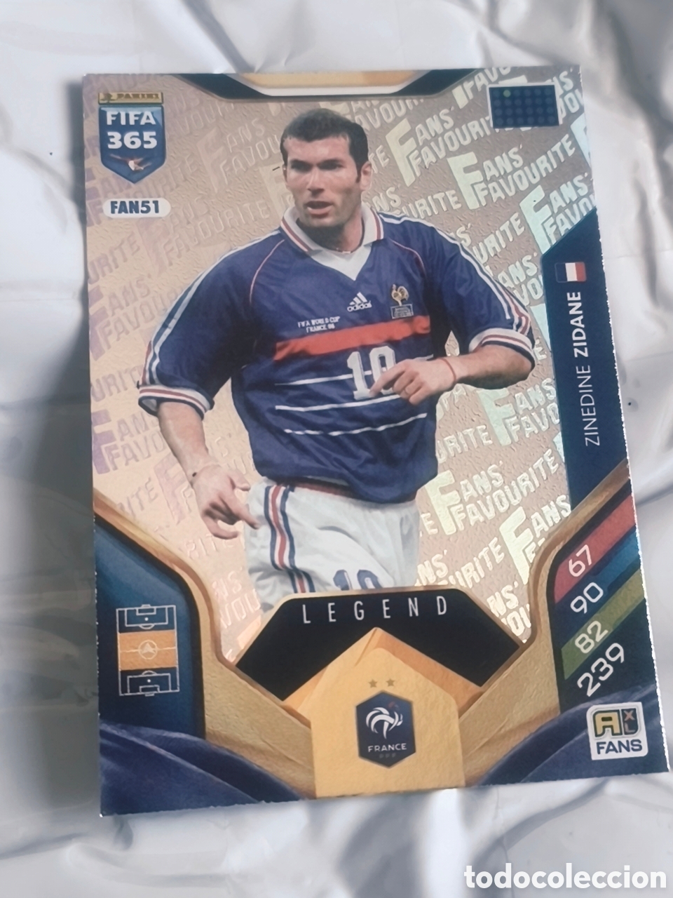 Cromos de F&uacute;tbol: Carta Zinedine Zidane - LEGEND / Fans' Favourite - FIFA 365 2026 Adrenalyn XL 2026 - Francia