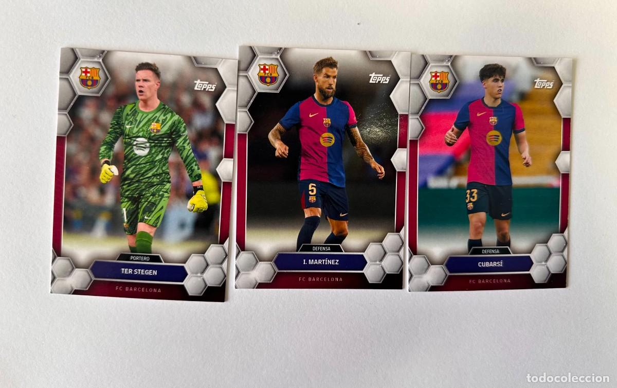 Cromos de F&uacute;tbol: Lote 3 Cards Topps Fan Set FC Barcelona 2024