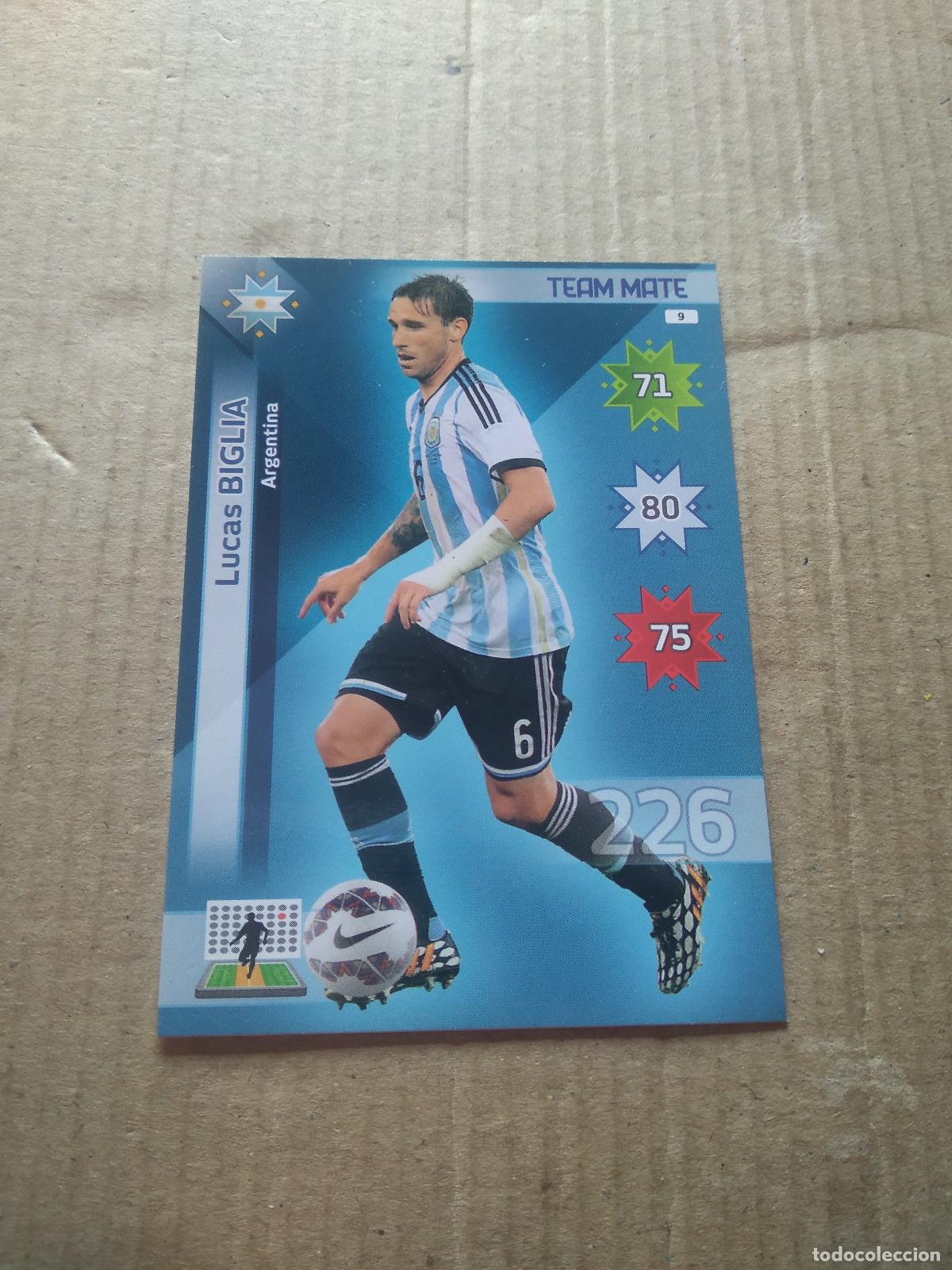 Cromos de F&uacute;tbol: 9 LUCAS BIGLIA ARGENTINA CROMO FUTBOL PANINI COPA AMERICA 2015 ADRENALYN