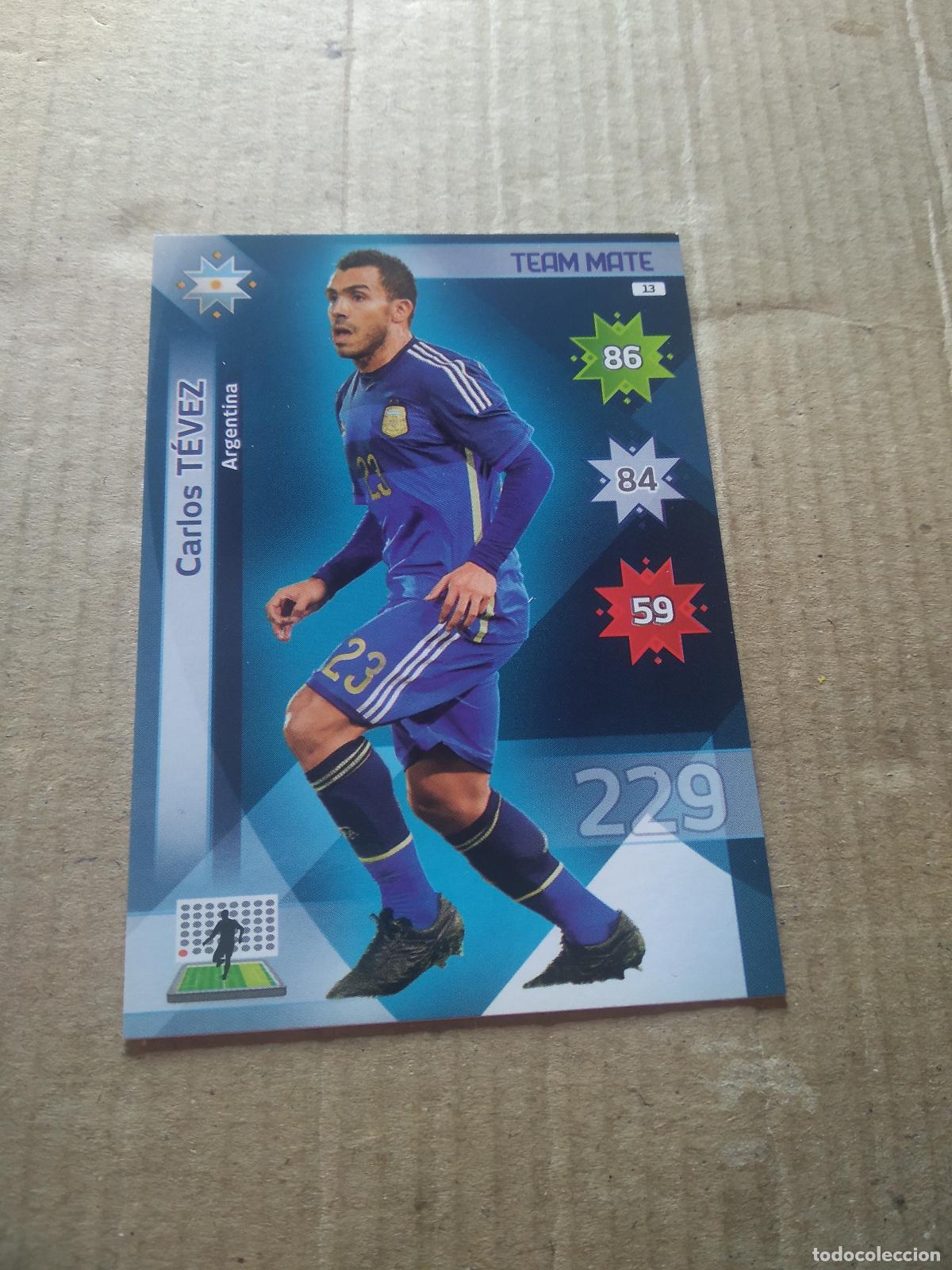 Cromos de F&uacute;tbol: 13 CARLOS TEVEZ ARGENTINA CROMO FUTBOL PANINI COPA AMERICA 2015 ADRENALYN