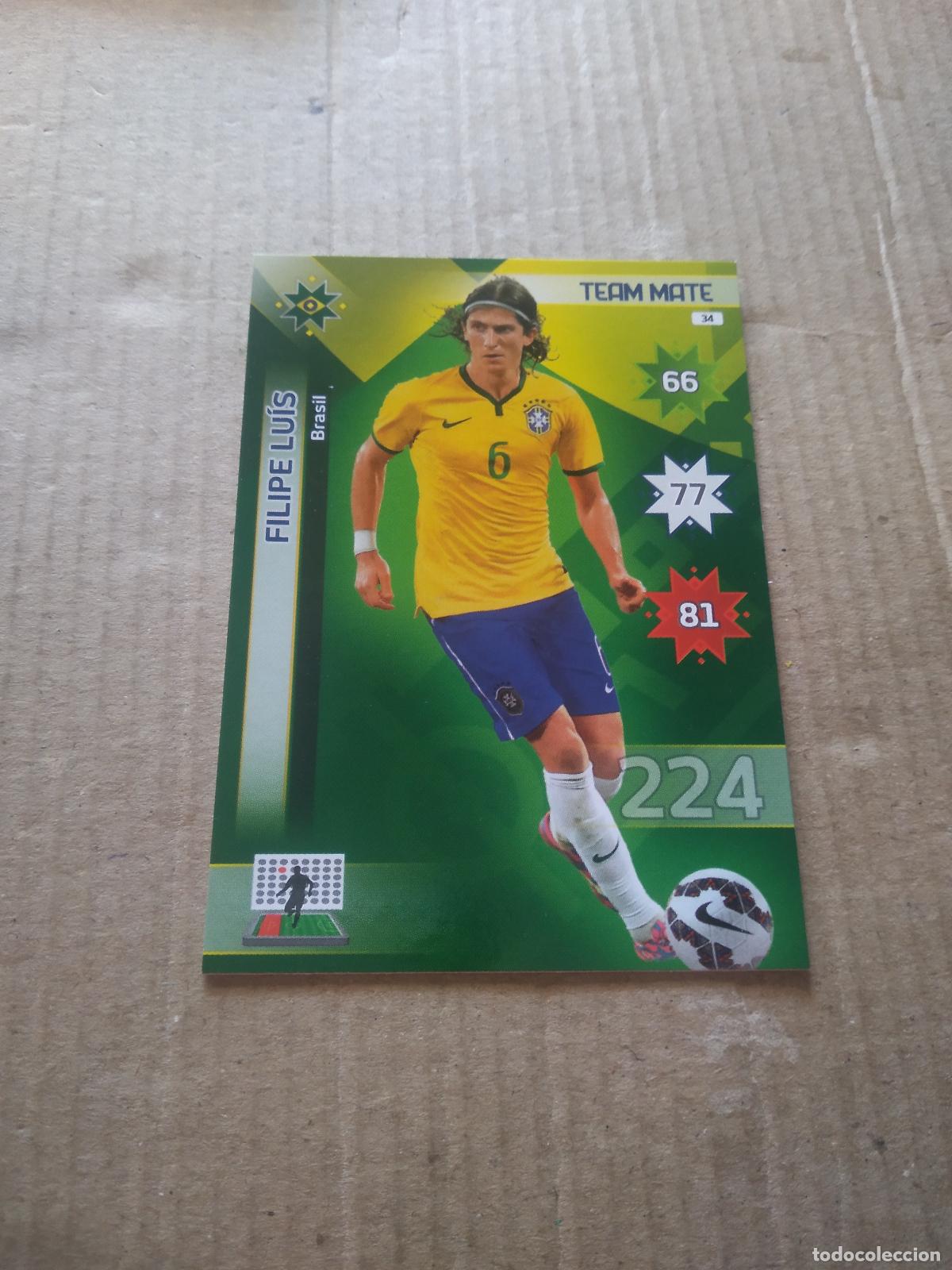 Football Stickers: 34 FILIPE LUIS BRASIL CROMO FUTBOL PANINI COPA AMERICA 2015 ADRENALYN
