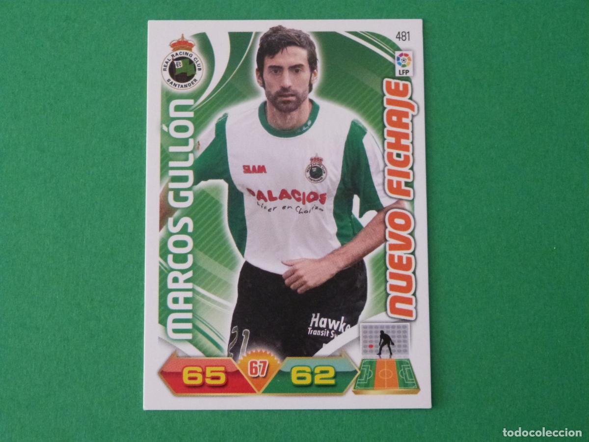 Cromos de Futebol: TRADING CARD FUTBOL MARCOS GULLON RACING DE SANTANDER N 481 LIGA ADRENALYN XL 2011-2012/11-12 PANINI