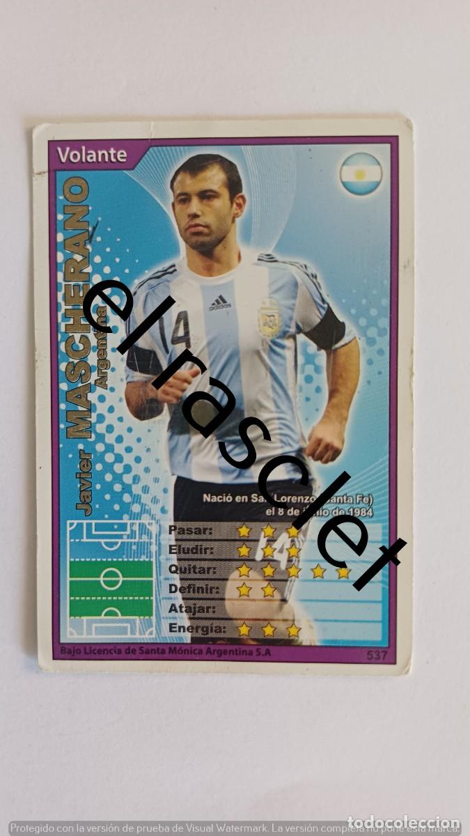 Cromos de Futebol: CARTA FUTBOL CHAMP - JAVIER MASCHERANO - ARGENTINA