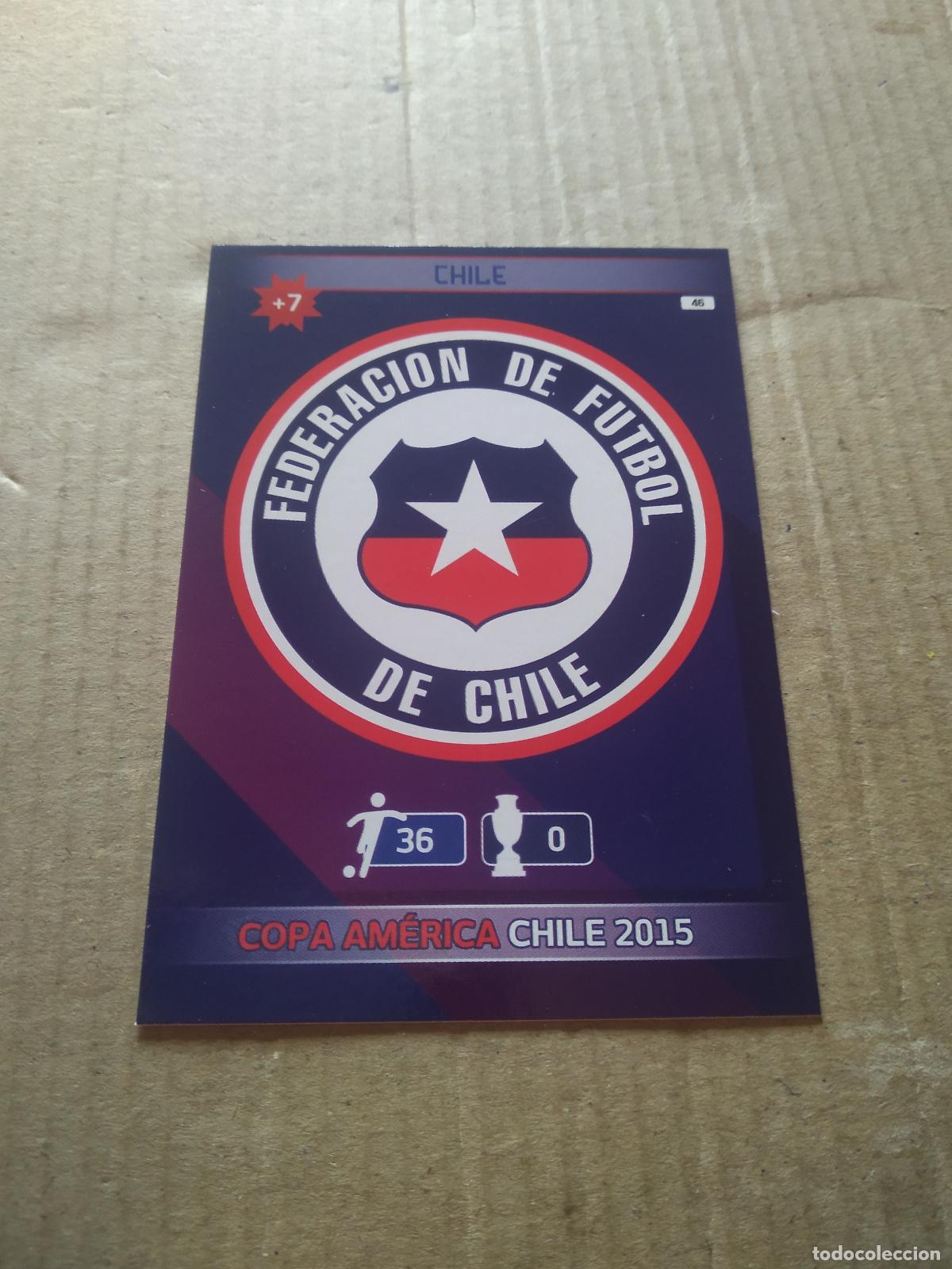 Cromos de Futebol: 46 ESCUDO CHILE CROMO FUTBOL PANINI COPA AMERICA 2015 ADRENALYN