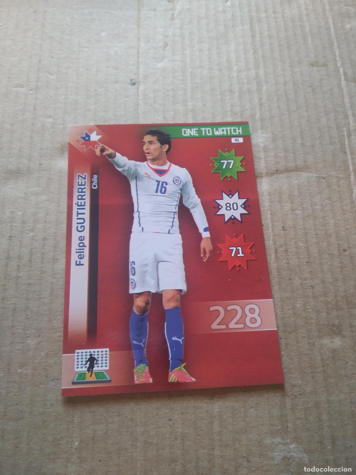Football Stickers: 61 FELIPE GUTIERREZ CHILE CROMO FUTBOL PANINI COPA AMERICA 2015 ADRENALYN