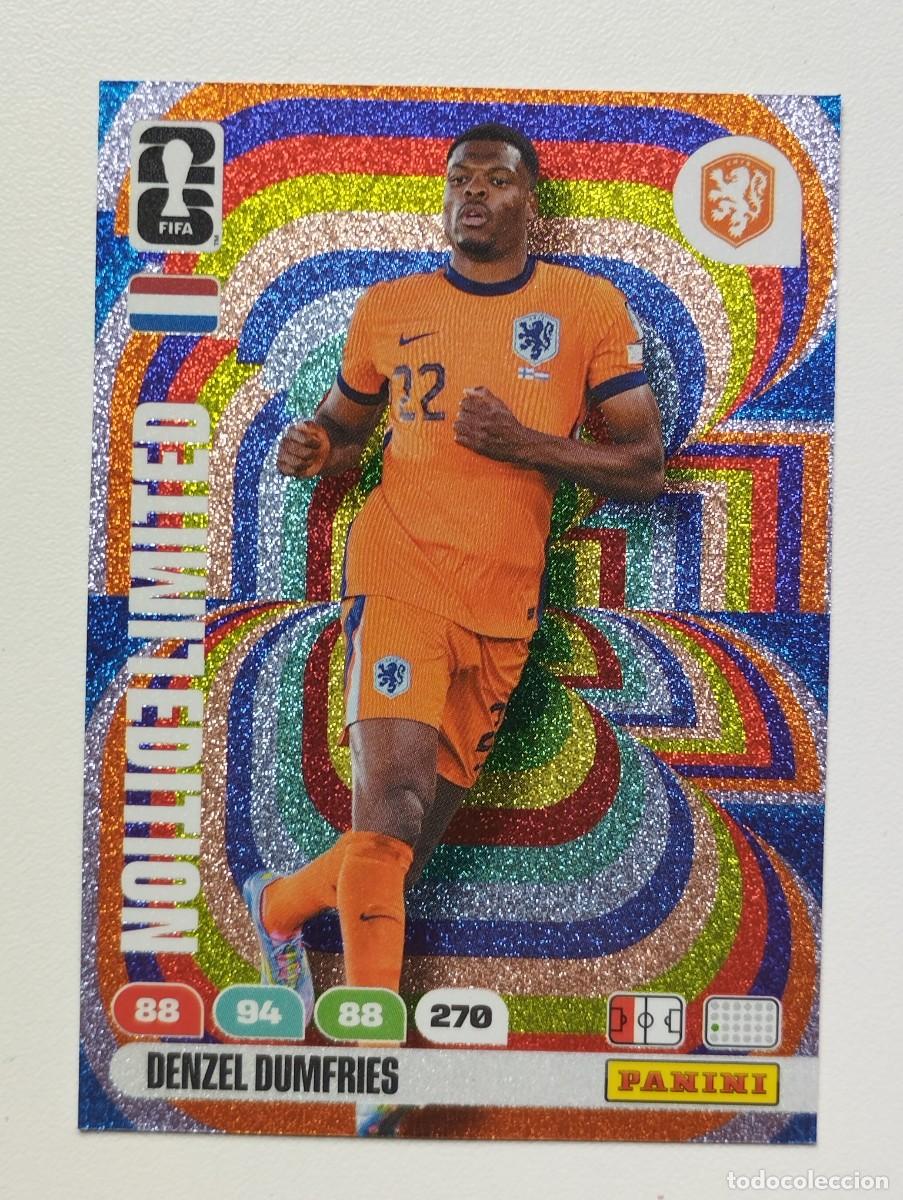 Cromos de F&uacute;tbol: CROMO CARD ADRENALYN MUNDIAL WORLD CUP 2026 LIMITED EDITION DENZEL DUMFRIES PAISES BAJOS HOLANDA