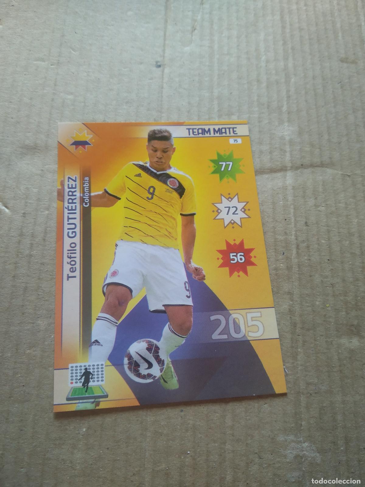Cromos de F&uacute;tbol: 75 TEOFILO GUTIERREZ COLOMBIA CROMO FUTBOL PANINI COPA AMERICA 2015 ADRENALYN