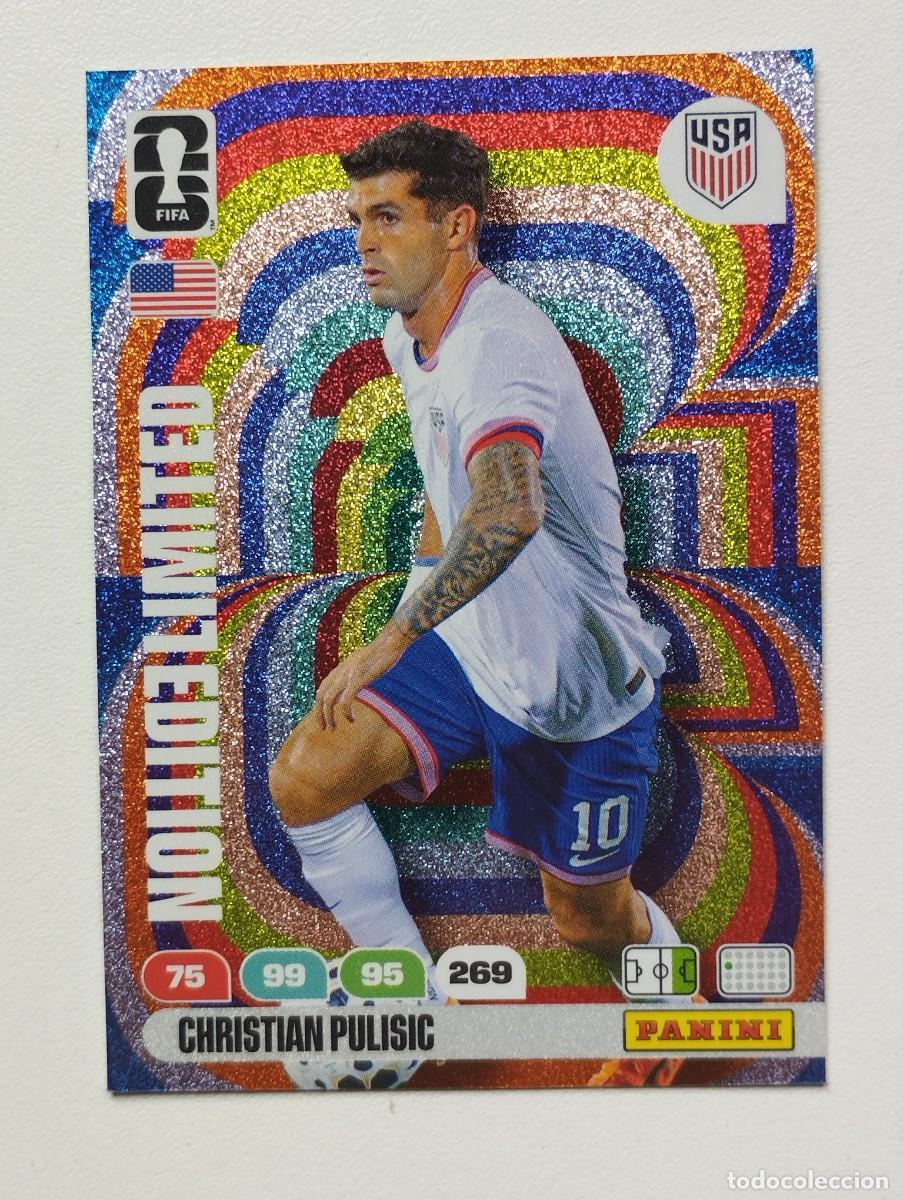 Cromos de F&uacute;tbol: CROMO CARD ADRENALYN MUNDIAL WORLD CUP 2026 LIMITED EDITION CHRISTIAN PULISIC USA ESTADOS UNIDOS
