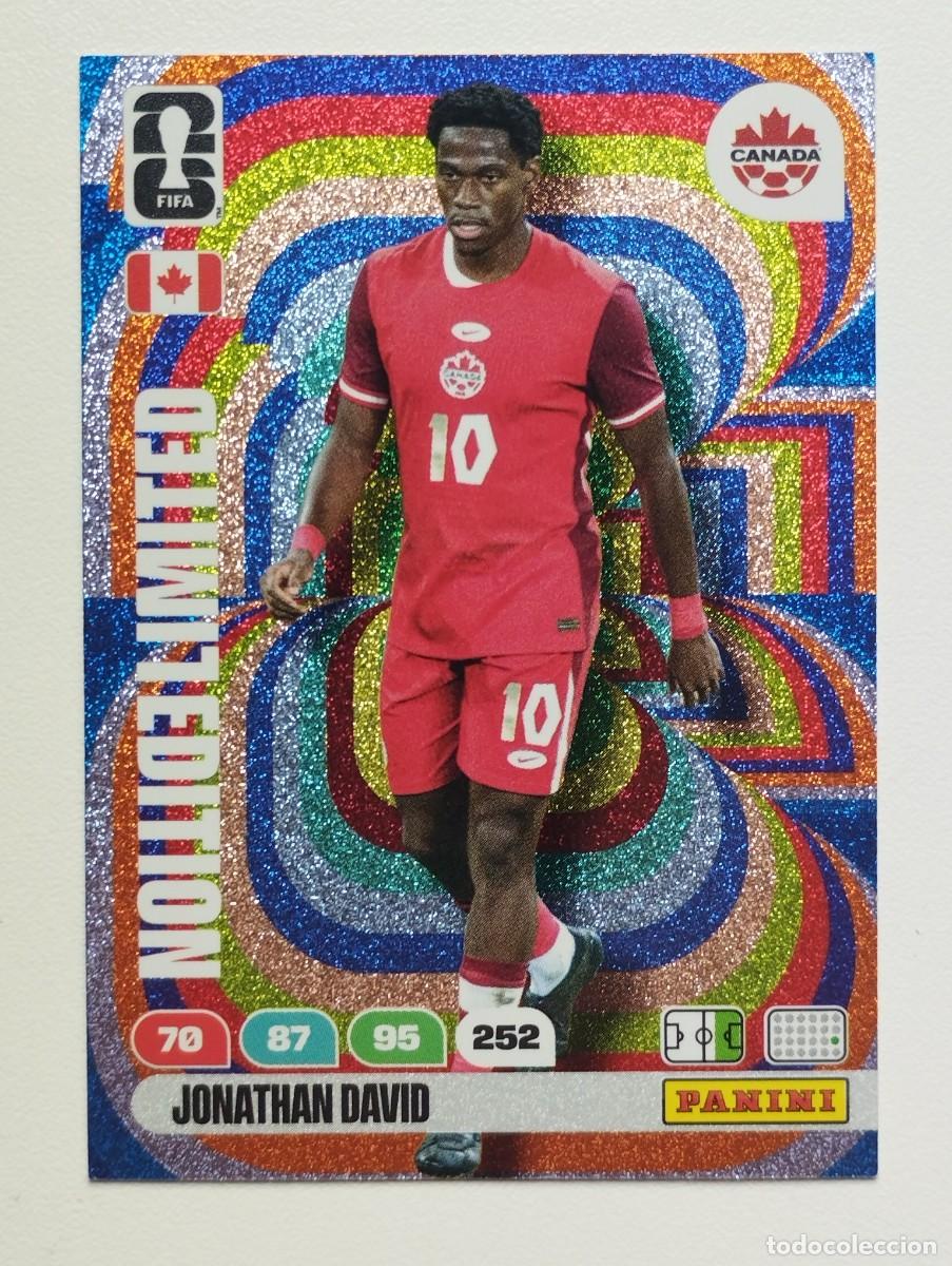 Cromos de f&uacute;tbol: CROMO CARD ADRENALYN MUNDIAL WORLD CUP 2026 LIMITED EDITION JONATHAN DAVID CANADA