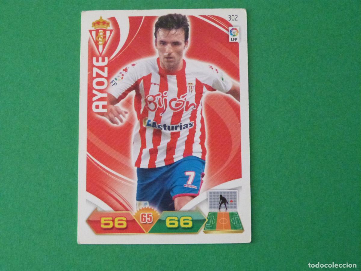 Fu&szlig;ball-Sticker: TRADING CARD FUTBOL AYOZE REAL SPORTING DE GIJON N&ordm; 302 LIGA ADRENALYN XL 2011-2012/11-12 PANINI
