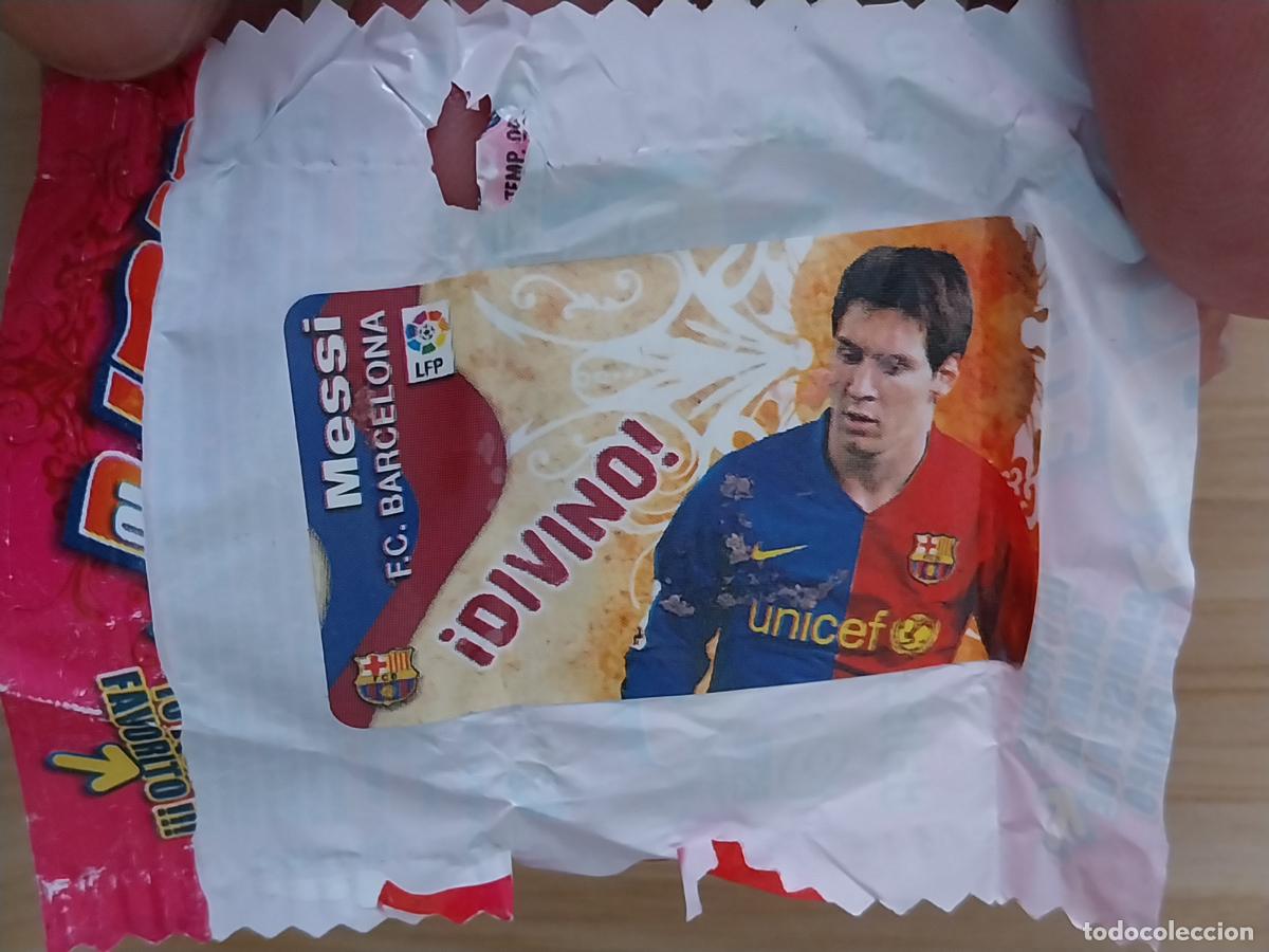 Cromos de F&uacute;tbol: MESSI F C BARCELONA CROMO CHICLE LIGA 2009 2010 02 10 SIN PEGAR NUNCA CON ENVOLTORIO