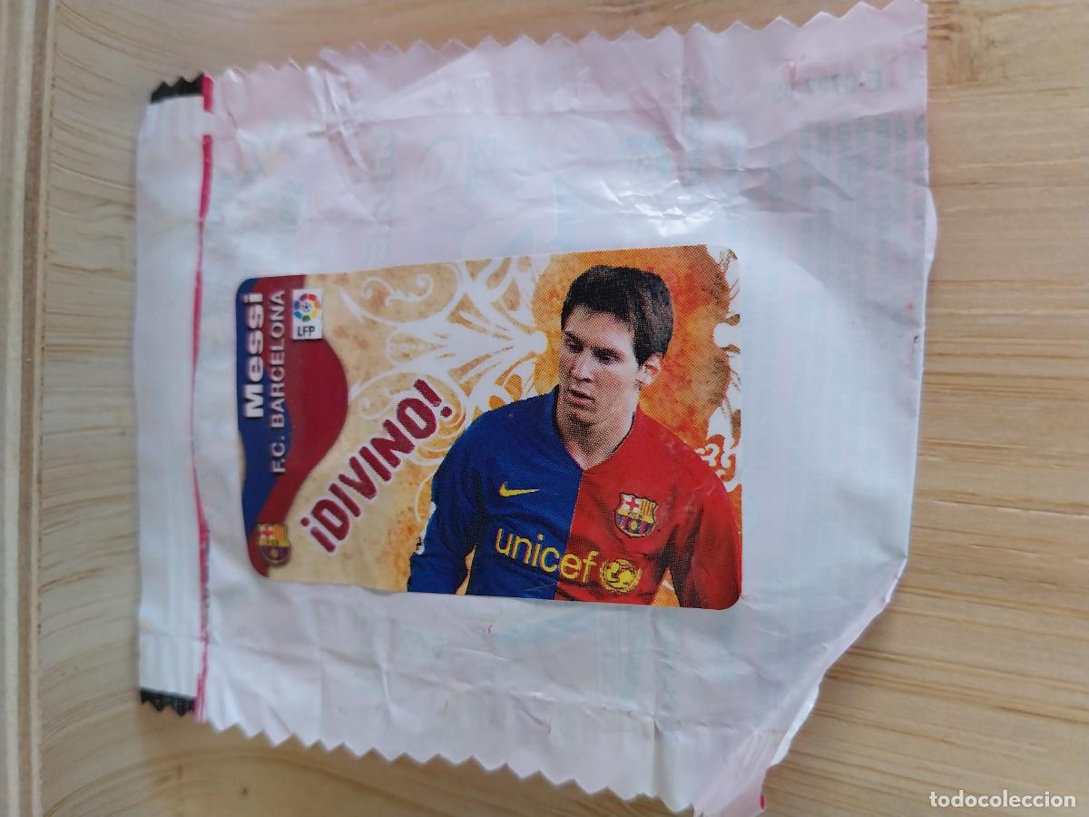 Cromos de F&uacute;tbol: MESSI F C BARCELONA CROMO CHICLE LIGA 2009 2010 02 10 SIN PEGAR NUNCA ** CON ENVOLTORIO