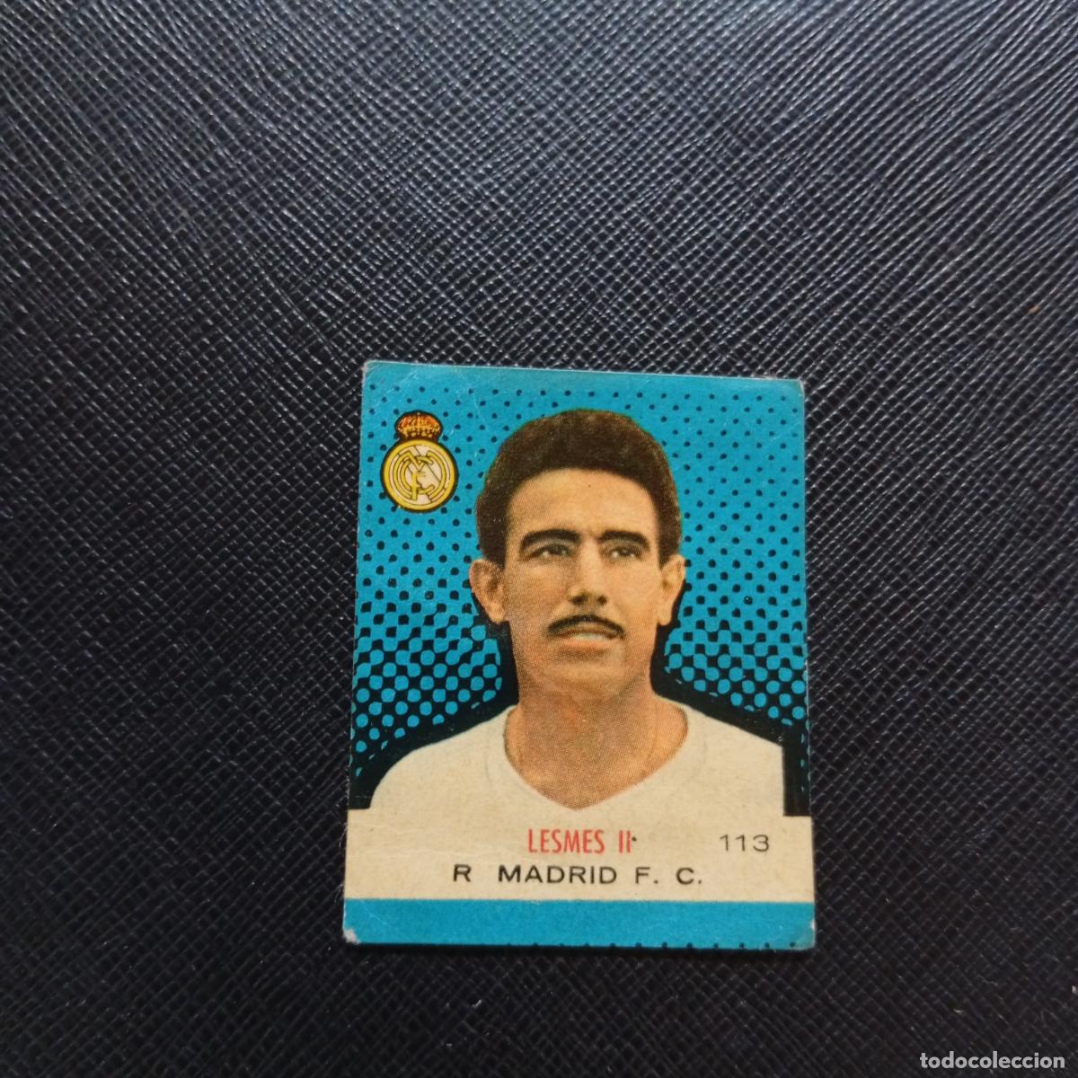Cromos de F&uacute;tbol: 113 LESMES II REAL MADRID BRUGUERA CAMPEONES 1957 1958 CROMO FUTBOL 57 58 - DESPEGADO - A44 PG154