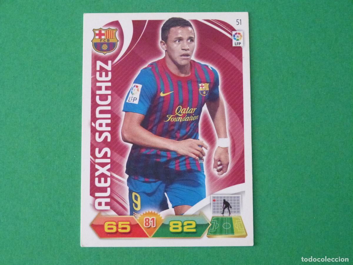 Cromos de F&uacute;tbol: TRADING CARD FUTBOL ALEXIS SANCHEZ F.C. BARCELONA N&ordm; 51 LIGA ADRENALYN XL 2011-2012/11-12 PANINI