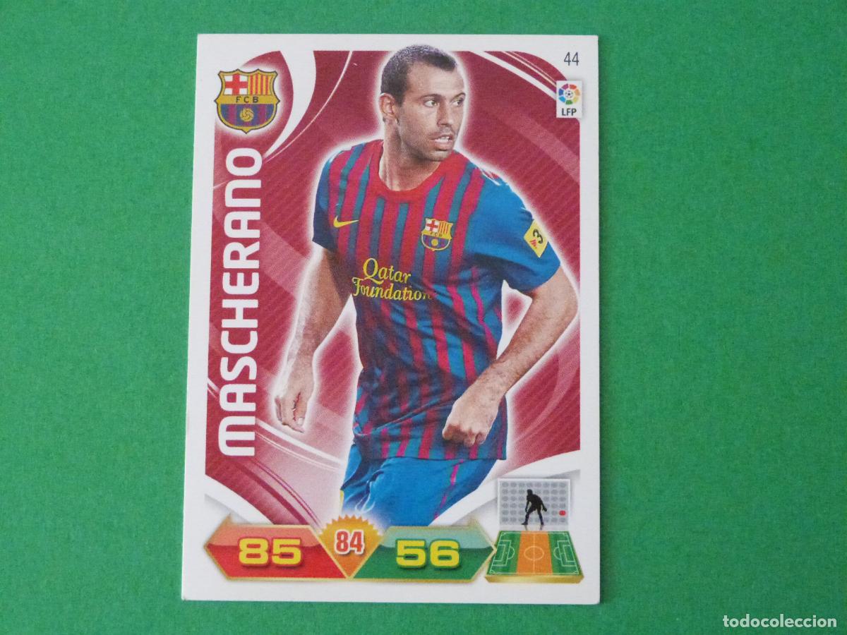 Cromos de F&uacute;tbol: TRADING CARD FUTBOL MASCHERANO F.C. BARCELONA N&ordm; 44 LIGA ADRENALYN XL 2011-2012/11-12 PANINI