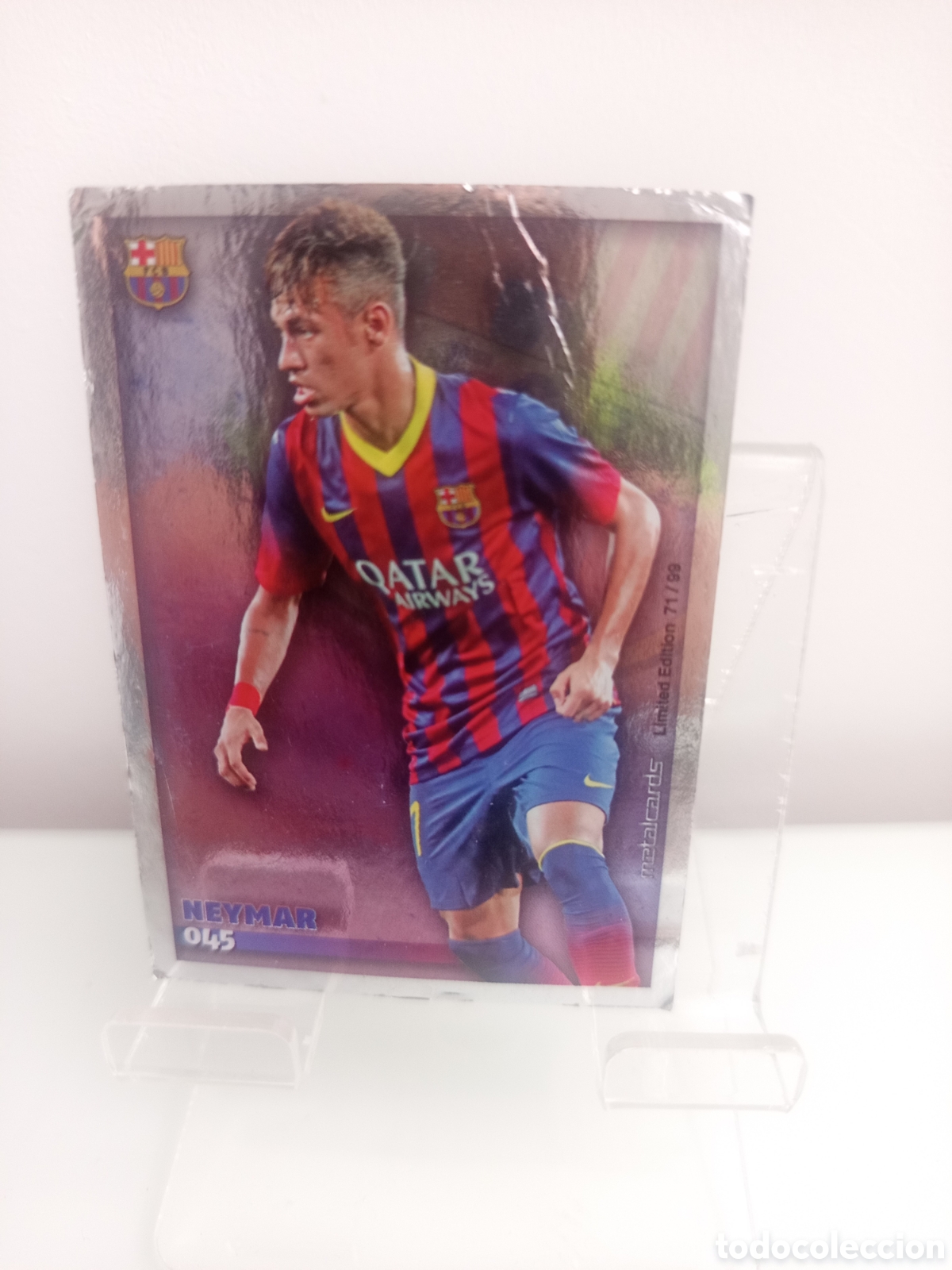 Cromos de F&uacute;tbol: ❇️ CROMO ⚽ NEYMAR BARCELONA 45 045 LIMITADA METALCARDS FICHAS LIGA 2015 14 15 2014 MUNDICROMO ❇️