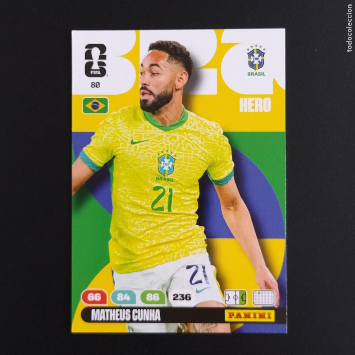 Cromos de F&uacute;tbol: 80 MATHEUS CUNHA BRASIL CROMOS ADRENALYN XL MUNDIAL 26 2026 FIFA WORLD CUP PANINI