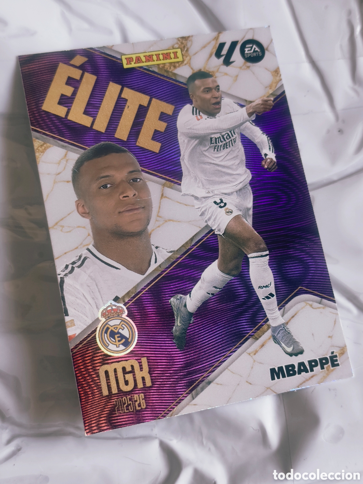Cromos de F&uacute;tbol: Carta &Eacute;lite Kylian Mbapp&eacute; - Mgk 2025/26 Panini Real Madrid