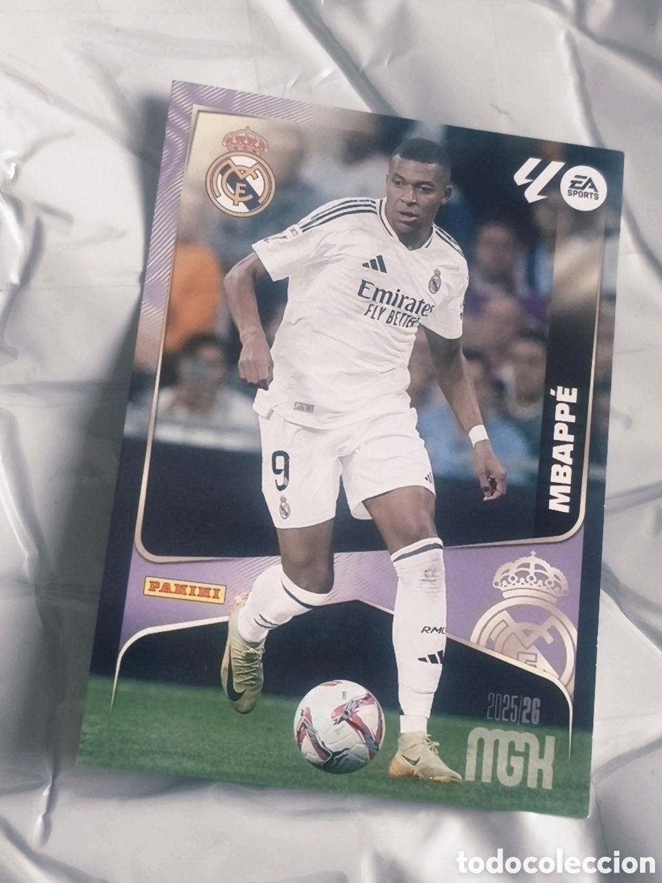 Cromos de F&uacute;tbol: Carta Kylian Mbapp&eacute; - Panini Mgk 2025/26 MGK Real Madrid