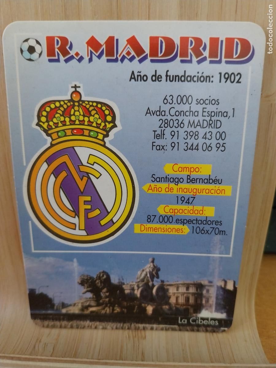 Cromos de F&uacute;tbol: REAL MADRID FUTBOL CIBELES CALENDARIO 2002 PUBLI DO&Ntilde;A LUCI LOTERIAS REF BO 674