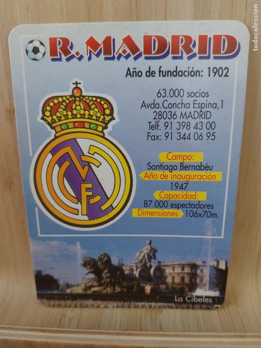 Cromos de F&uacute;tbol: REAL MADRID FUTBOL CIBELES CALENDARIO 2002 PUBLI DO&Ntilde;A LUCI LOTERIAS REF BO 674 **