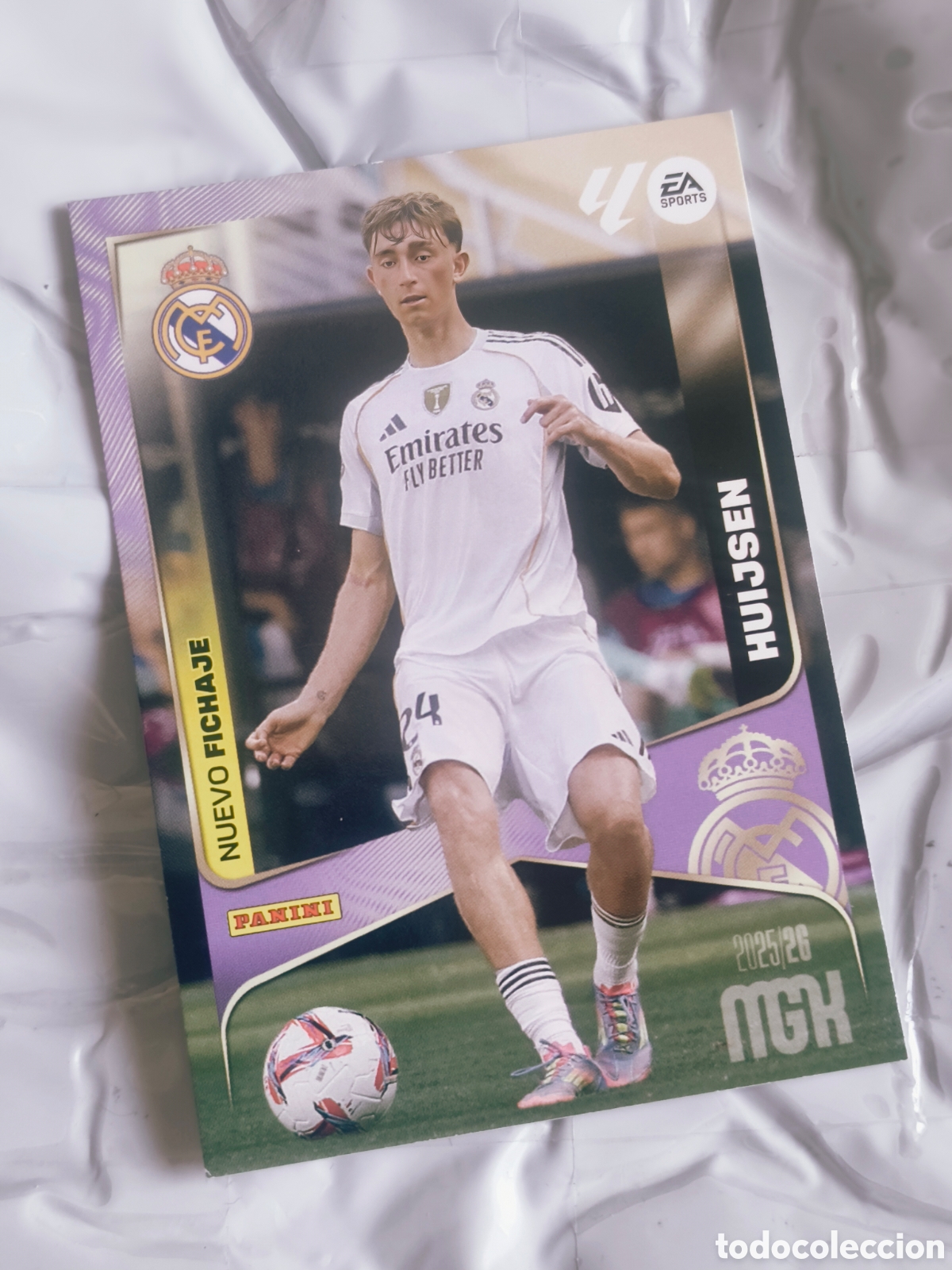 Figurine di Calcio: Carta Dean Huijsen Nuevo Fichaje - Panini Mgk 2025/26 MGK Real Madrid