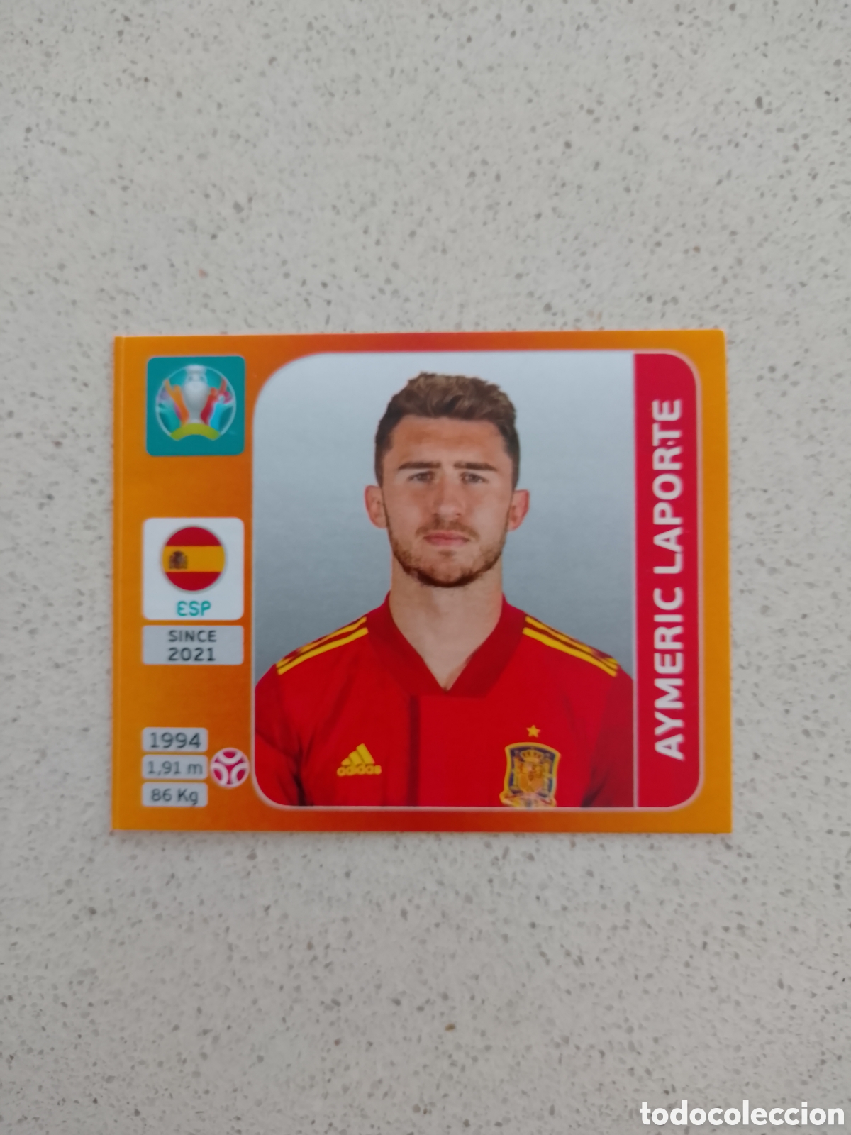 Cromos de F&uacute;tbol: CROMO ACTUALIZACI&Oacute;N N&Uacute;MERO A3 LAPORTE ESPA&Ntilde;A EUROCOPA 2020. PANINI.