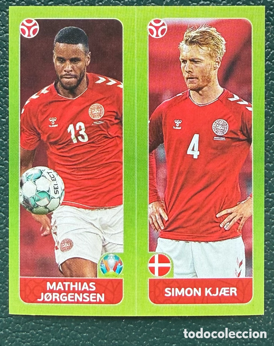 Cartes &agrave; collectionner de Football: 151 MATHIAS JORGENSEN / SIMON KJAER DINAMARCA CROMO ALBUM UEFA EURO 2020 TOURNAMENT EDITION PANINI