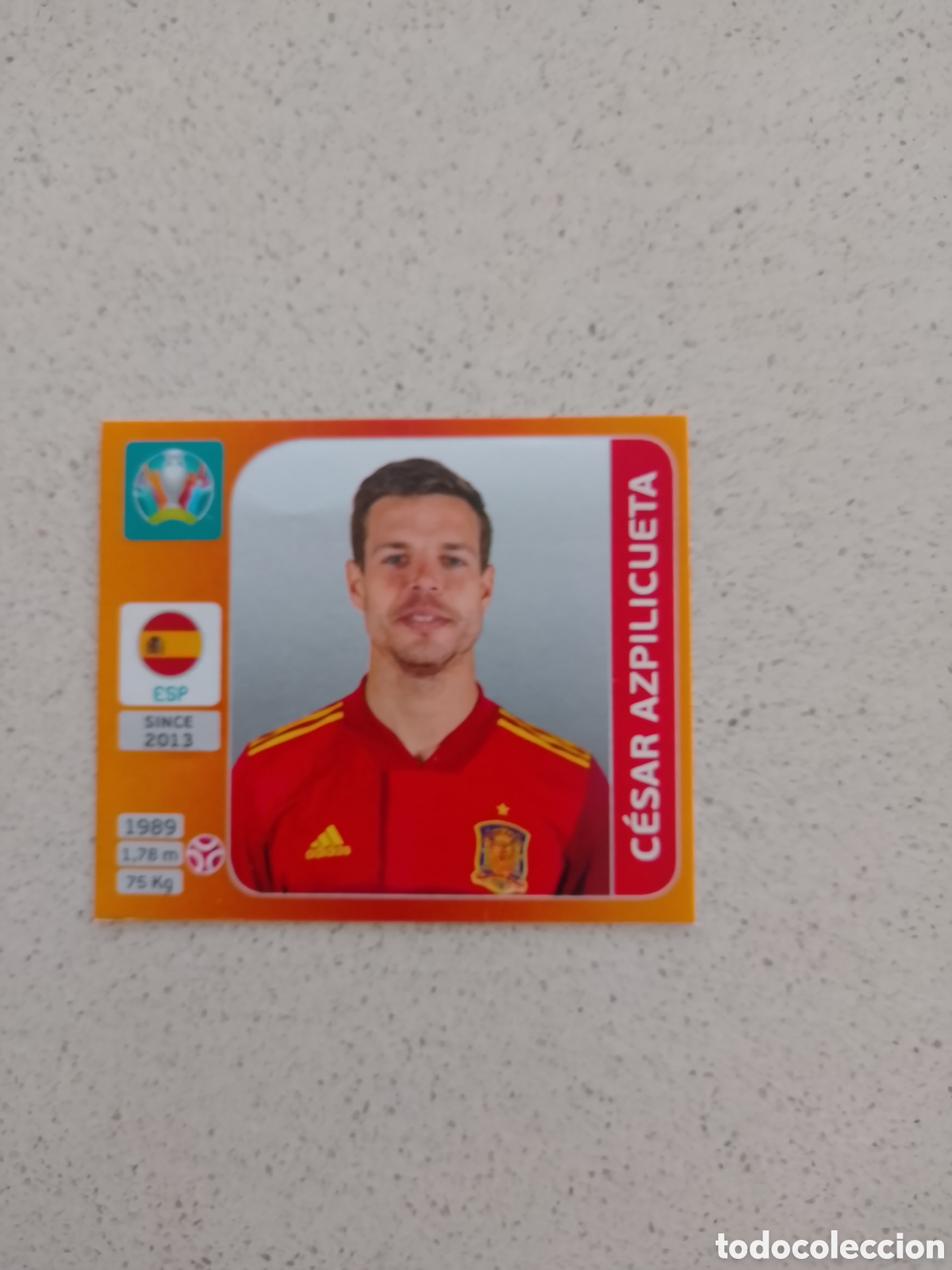Cromos de F&uacute;tbol: CROMO ACTUALIZACI&Oacute;N N&Uacute;MERO A2 AZPILICUETA ESPA&Ntilde;A EUROCOPA 2020. PANINI.